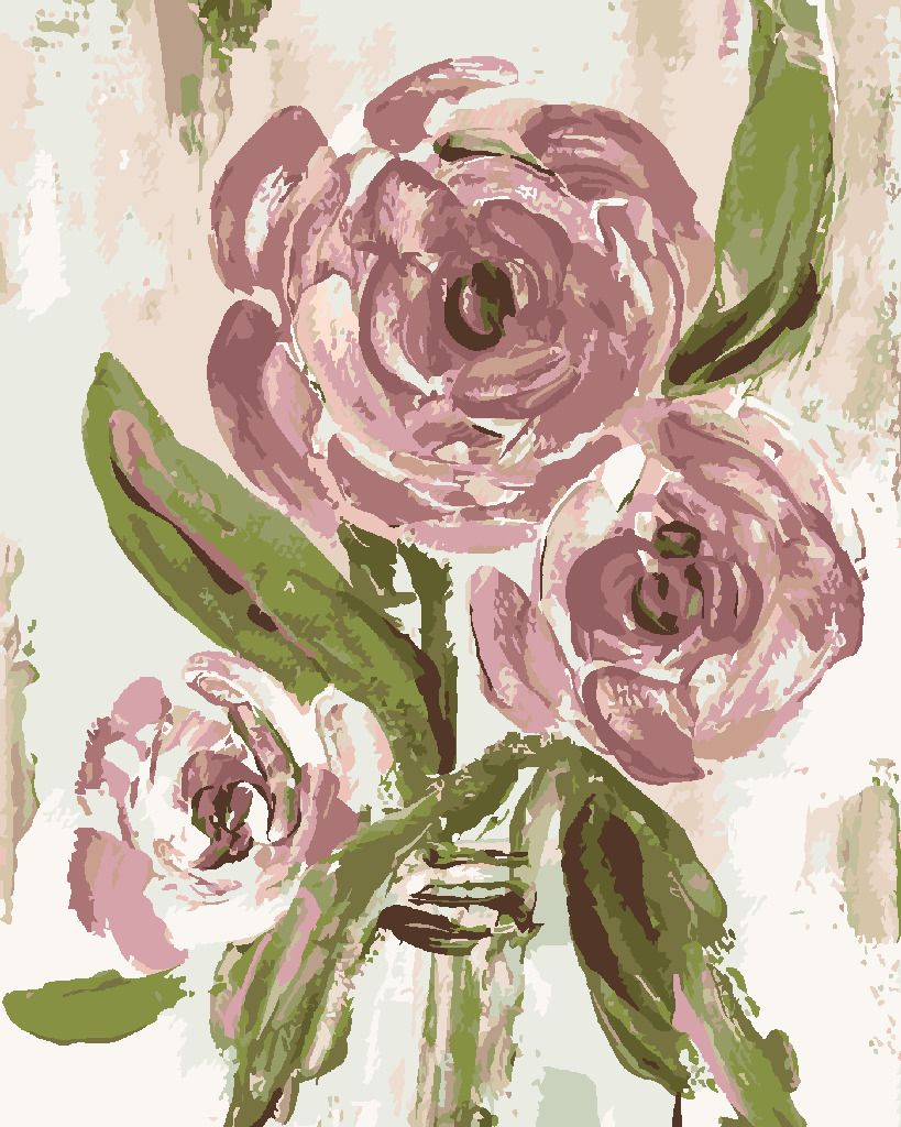 zuty Malování podle čísel - RŮŽE VE VÁZE (HALEY BUSH) - Rozměr: 40x50 cm, Rámování: Varianta: bez rámu a bez vypnutí plátna - obrázek 8