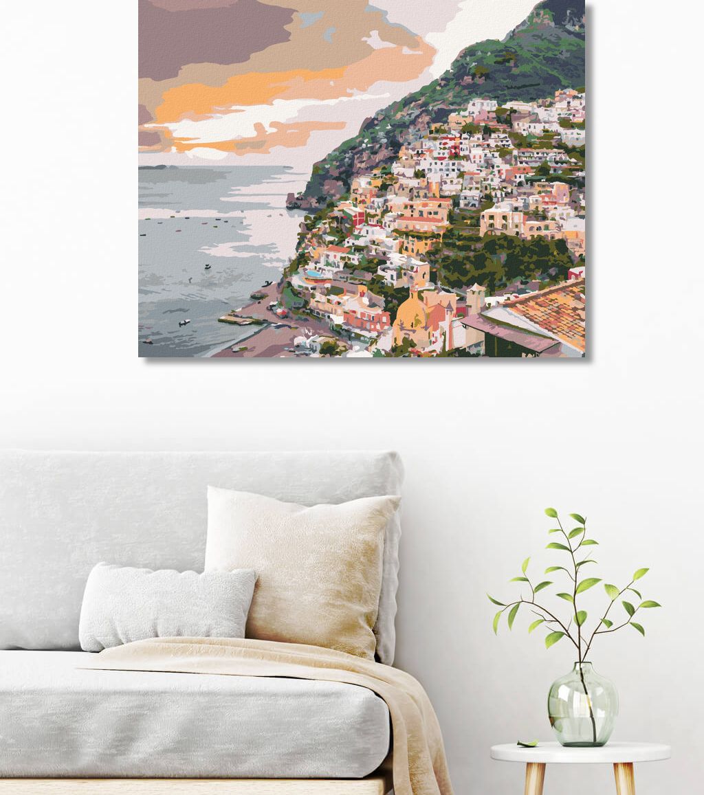 zuty Malování podle čísel - POSITANO ITÁLIE (TED DAVIS) - Rozměr: 40x50 cm, Rámování: Varianta: bez rámu a bez vypnutí plátna - obrázek 7