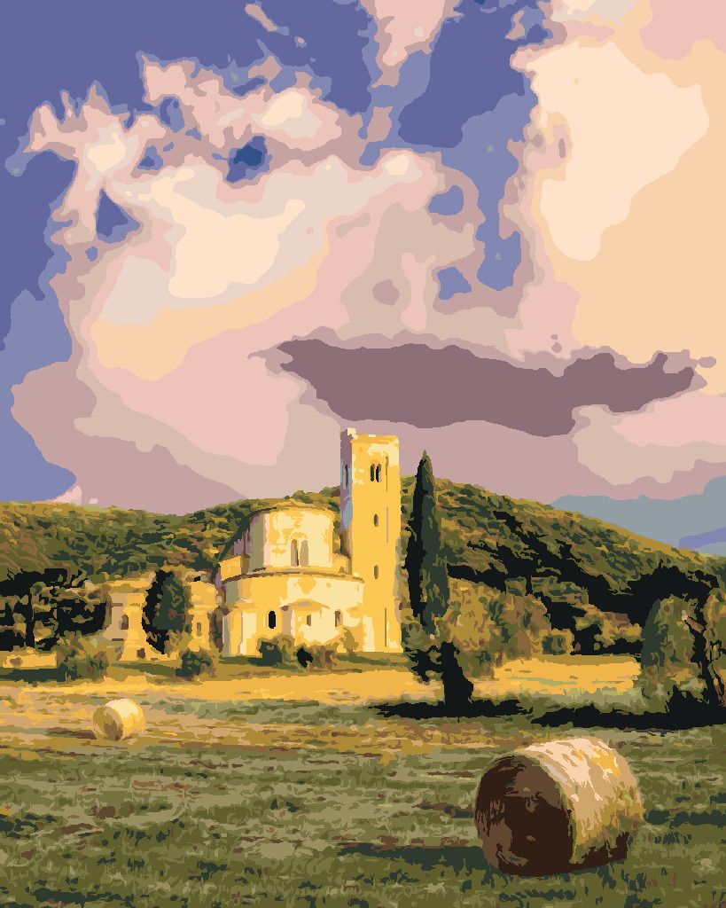 zuty Malování podle čísel - KLÁŠTER SANT ANTIMO, ITÁLIE (TED DAVIS) - Rozměr: 40x50 cm, Rámování: Varianta: bez rámu a bez vypnutí plátna - obrázek 8