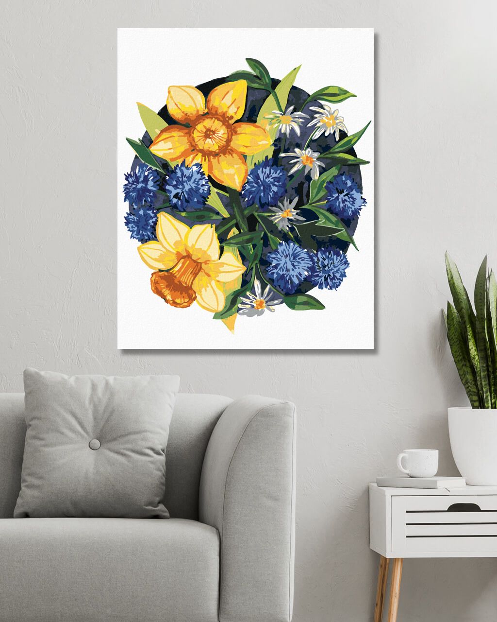zuty Malování podle čísel - ŽLUTÉ A MODRÉ NARCISY (ALEXANDRIA GILBERT) - Rozměr: 40x50 cm, Rámování: Varianta: vypnuté plátno na rám - obrázek 10
