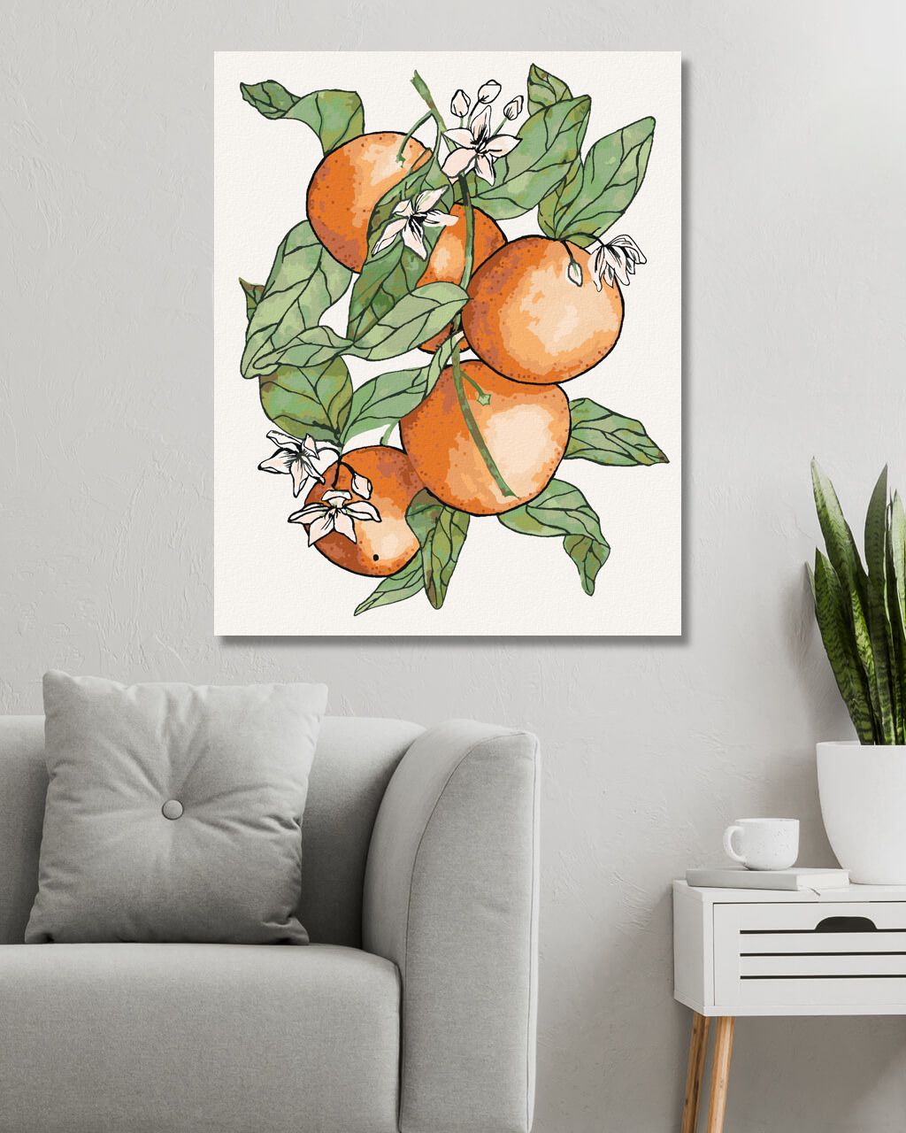 zuty Malování podle čísel - VĚTEV A POMERANČE (ALEXANDRIA GILBERT) - Rozměr: 40x50 cm, Rámování: Varianta: bez rámu a bez vypnutí plátna - obrázek 6