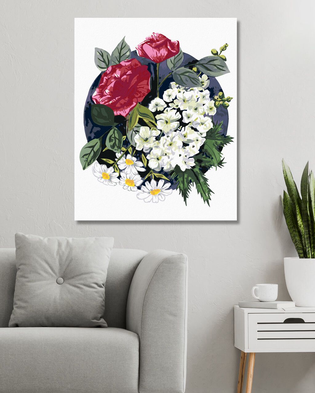 zuty Malování podle čísel - RŮŽE A KOPRETINY (ALEXANDRIA GILBERT) - Rozměr: 40x50 cm, Rámování: Varianta: bez rámu a bez vypnutí plátna - obrázek 7
