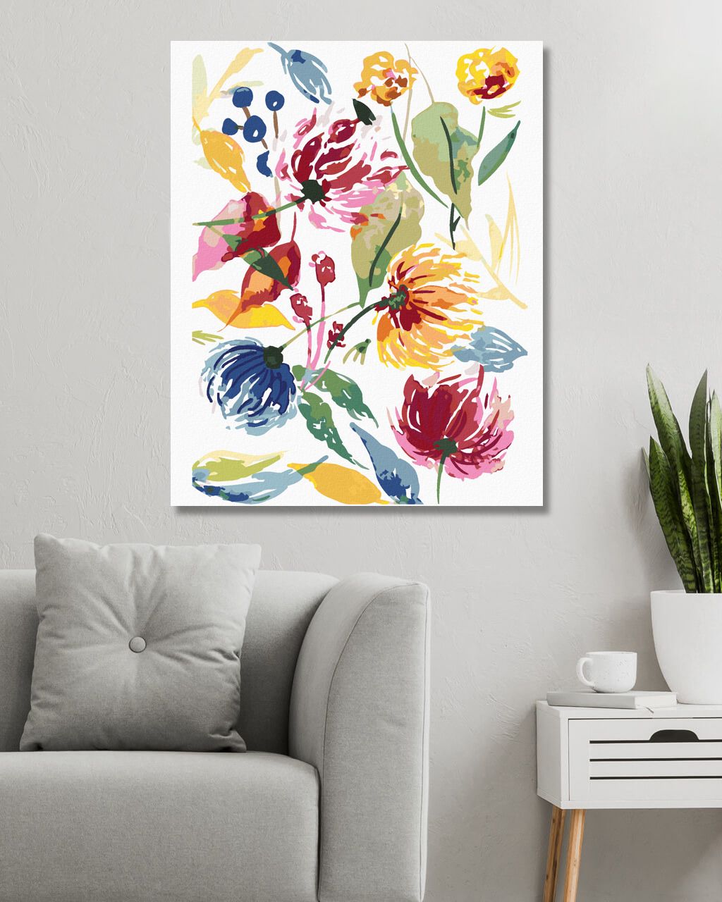 zuty Malování podle čísel - ABSTRAKT DIVOKÉ KVĚTINY (ALEXANDRIA GILBERT) - Rozměr: 40x50 cm, Rámování: Varianta: bez rámu a bez vypnutí plátna - obrázek 6