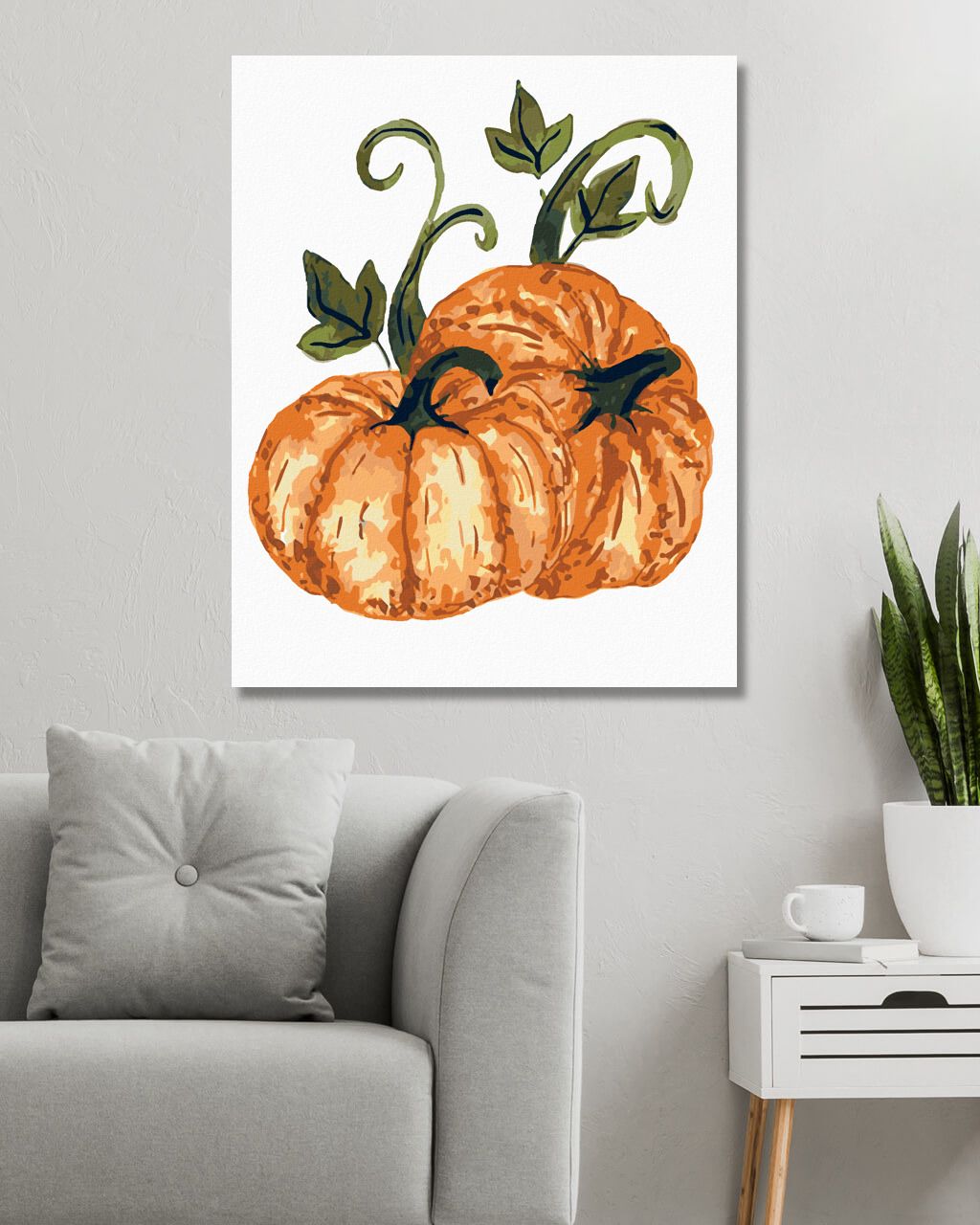 zuty Malování podle čísel - ORANŽOVÉ DÝNĚ (ALEXANDRIA GILBERT) - Rozměr: 40x50 cm, Rámování: Varianta: bez rámu a bez vypnutí plátna - obrázek 4