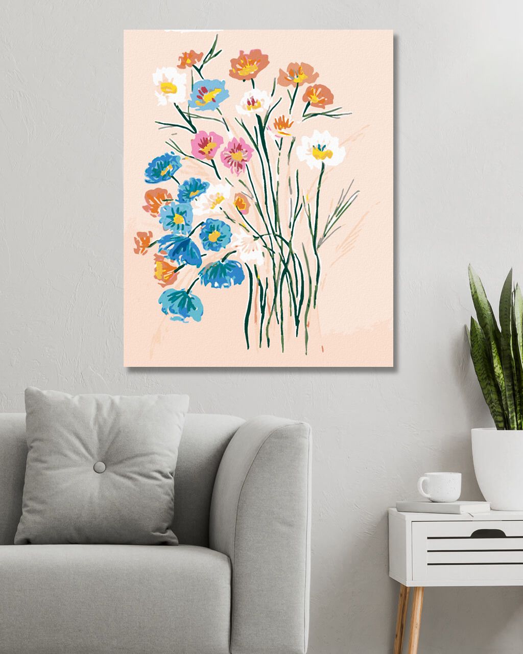 zuty Malování podle čísel - BAREVNÉ DIVOKÉ KVĚTY (ALEXANDRIA GILBERT) - Rozměr: 40x50 cm, Rámování: Varianta: bez rámu a bez vypnutí plátna - obrázek 9
