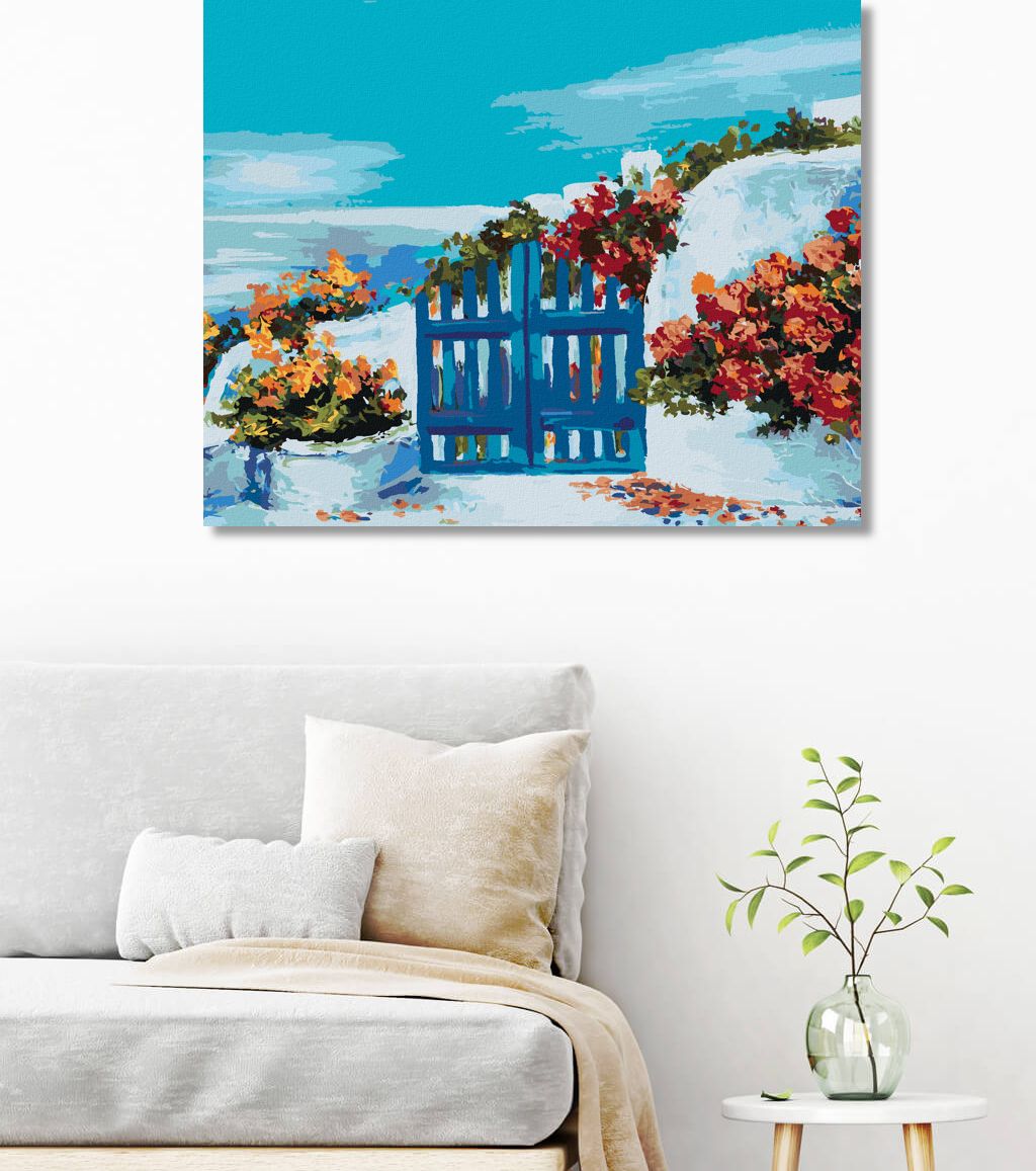 zuty Malování podle čísel - ZAHRÁDKA NA SANTORINI - Rozměr: 40x50 cm, Rámování: Varianta: vypnuté plátno na rám - obrázek 9