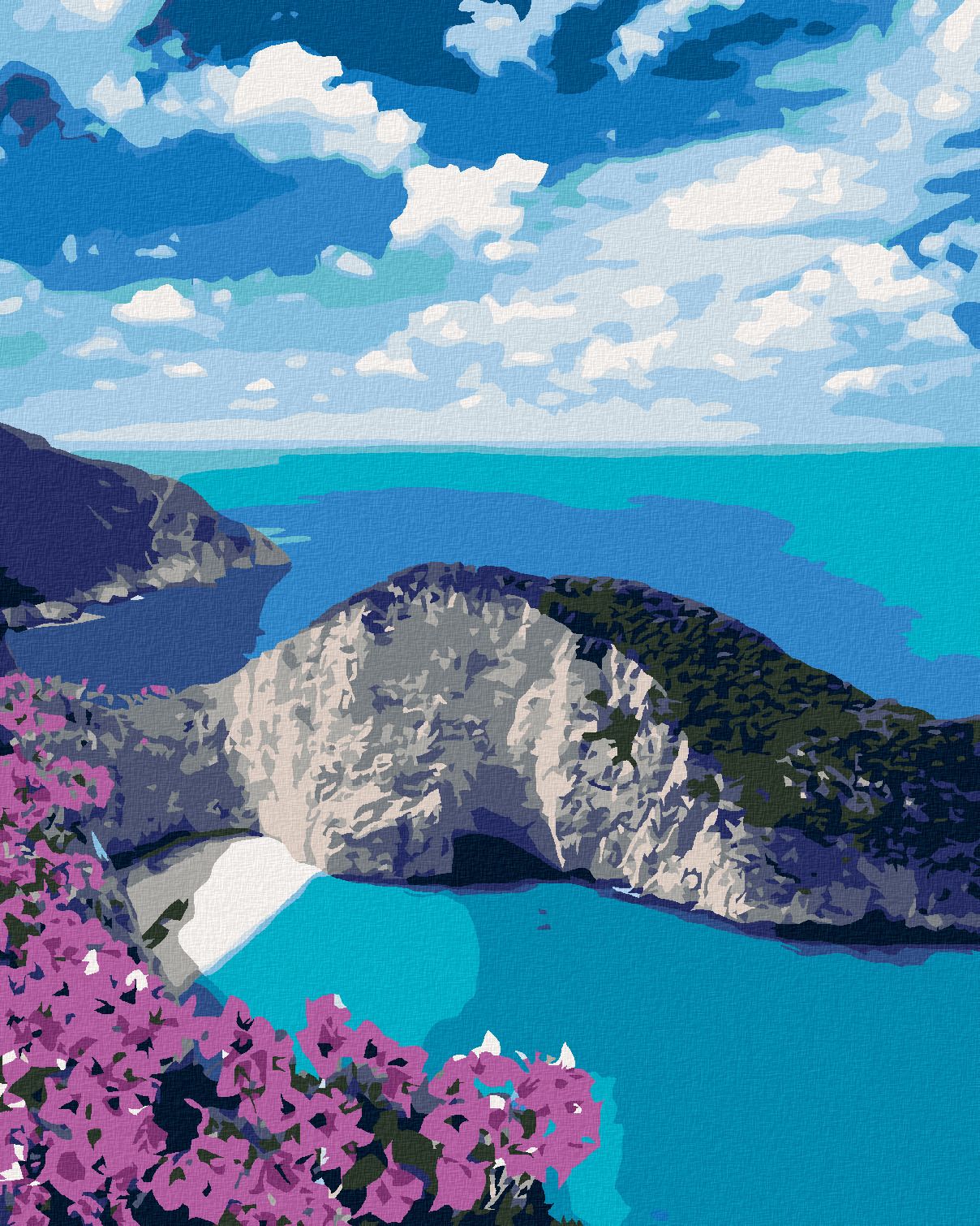 zuty Malování podle čísel - PLÁŽ NAVAGIO - Rozměr: 40x50 cm, Rámování: Varianta: vypnuté plátno na rám - obrázek 1