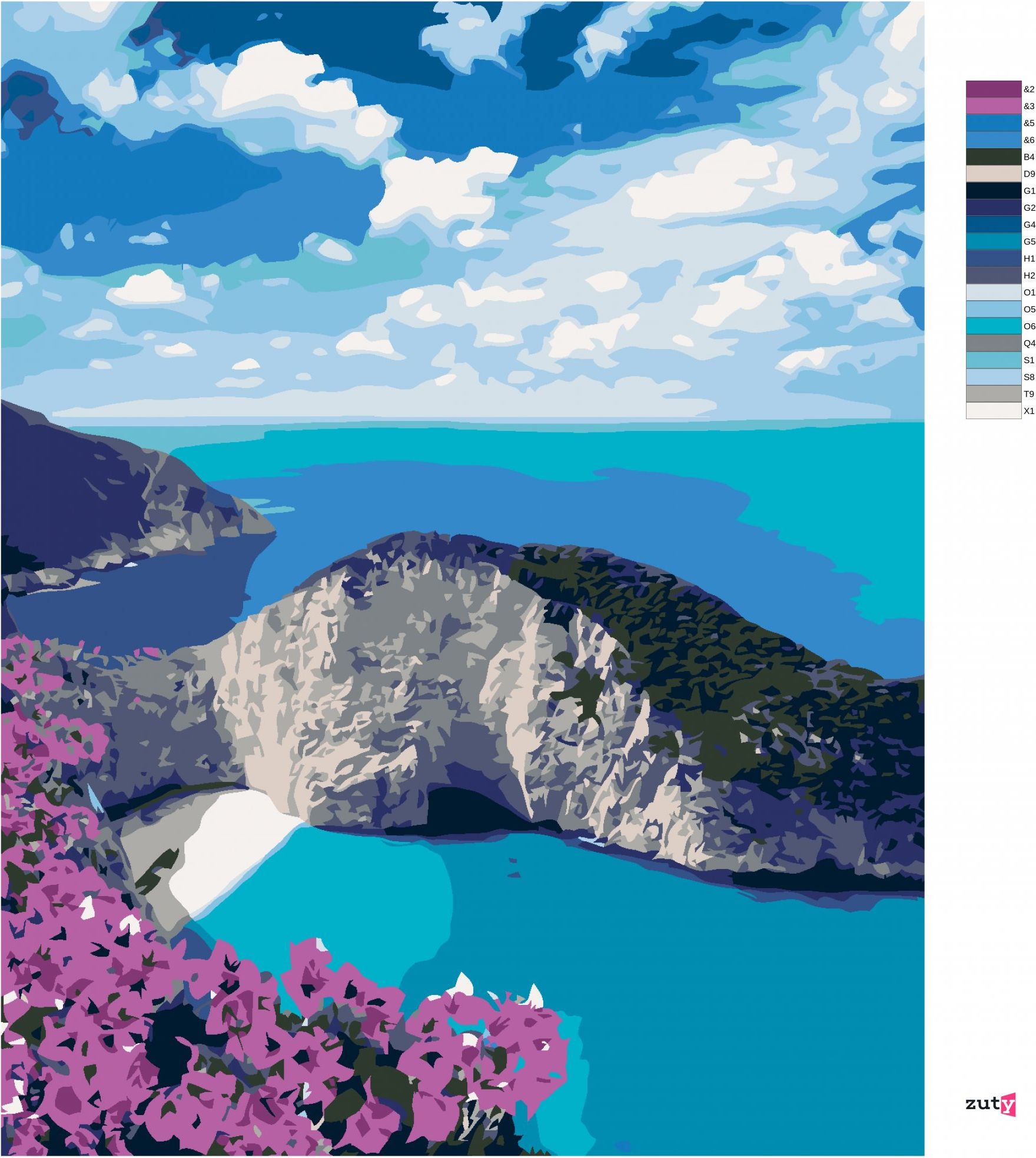 zuty Malování podle čísel - PLÁŽ NAVAGIO - Rozměr: 40x50 cm, Rámování: Varianta: vypnuté plátno na rám - obrázek 6
