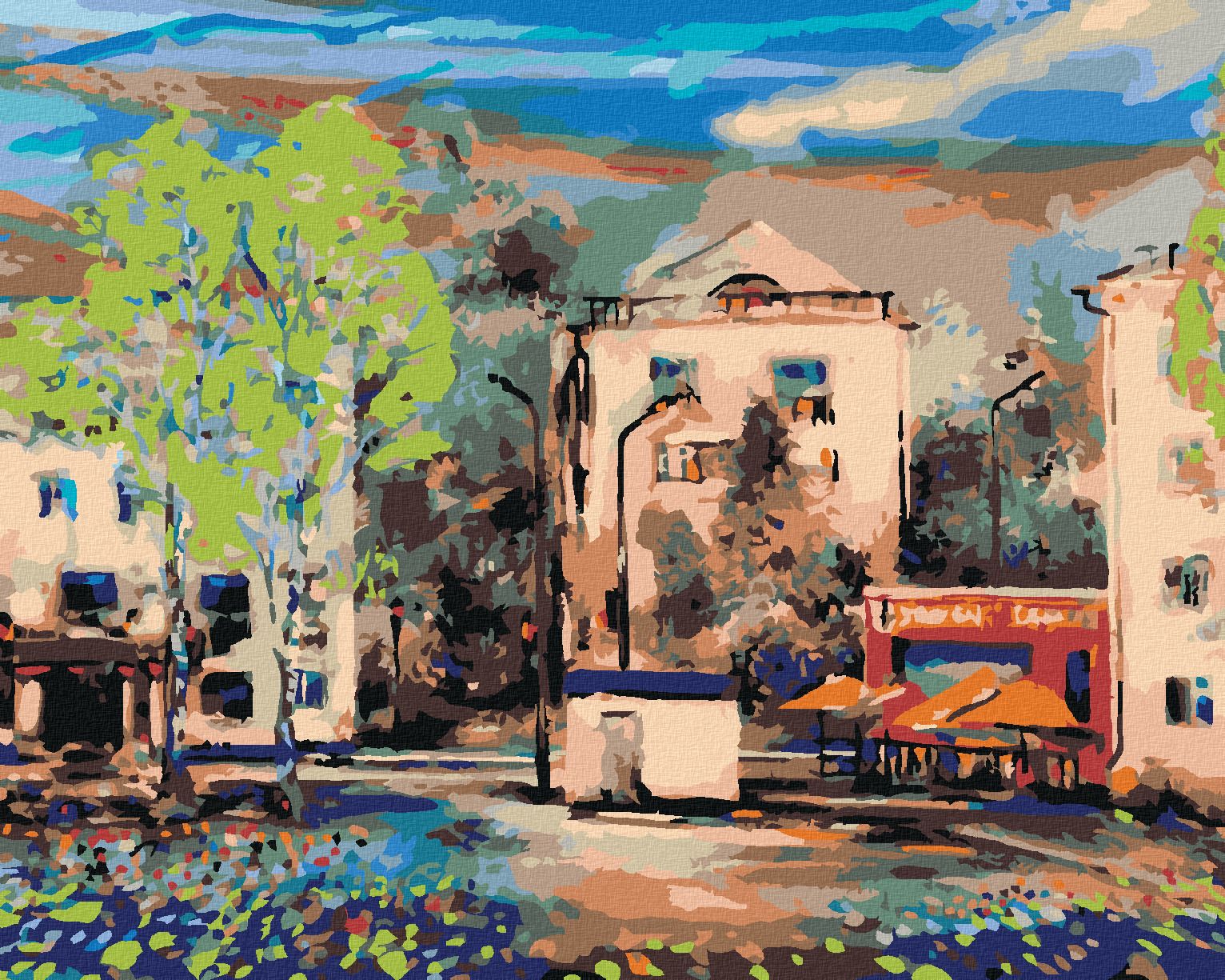 zuty Malování podle čísel - HLAVNÍ ULICE V NOVOSIBIRSKU - Rozměr: 40x50 cm, Rámování: Varianta: bez rámu a bez vypnutí plátna - obrázek 1