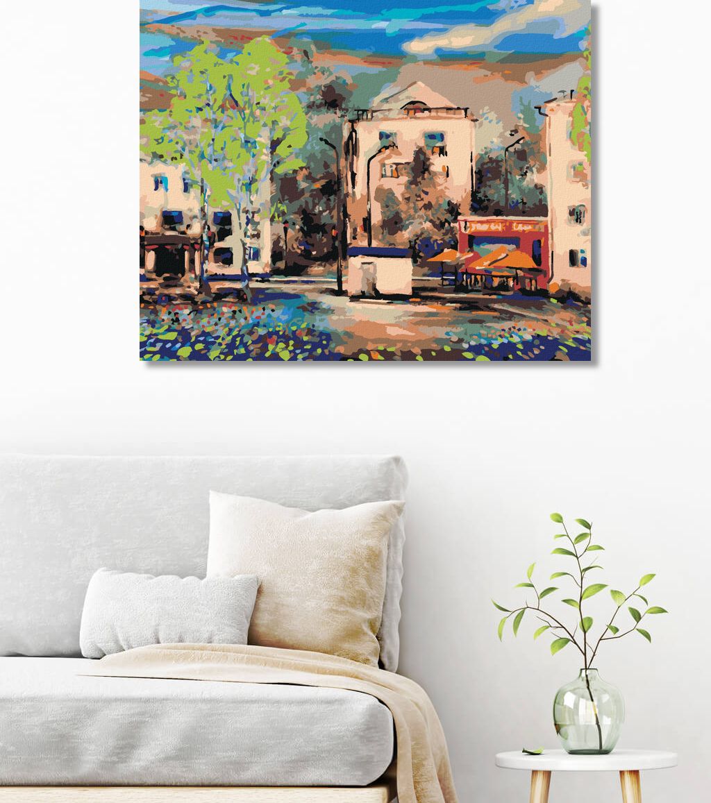 zuty Malování podle čísel - HLAVNÍ ULICE V NOVOSIBIRSKU - Rozměr: 40x50 cm, Rámování: Varianta: vypnuté plátno na rám - obrázek 2