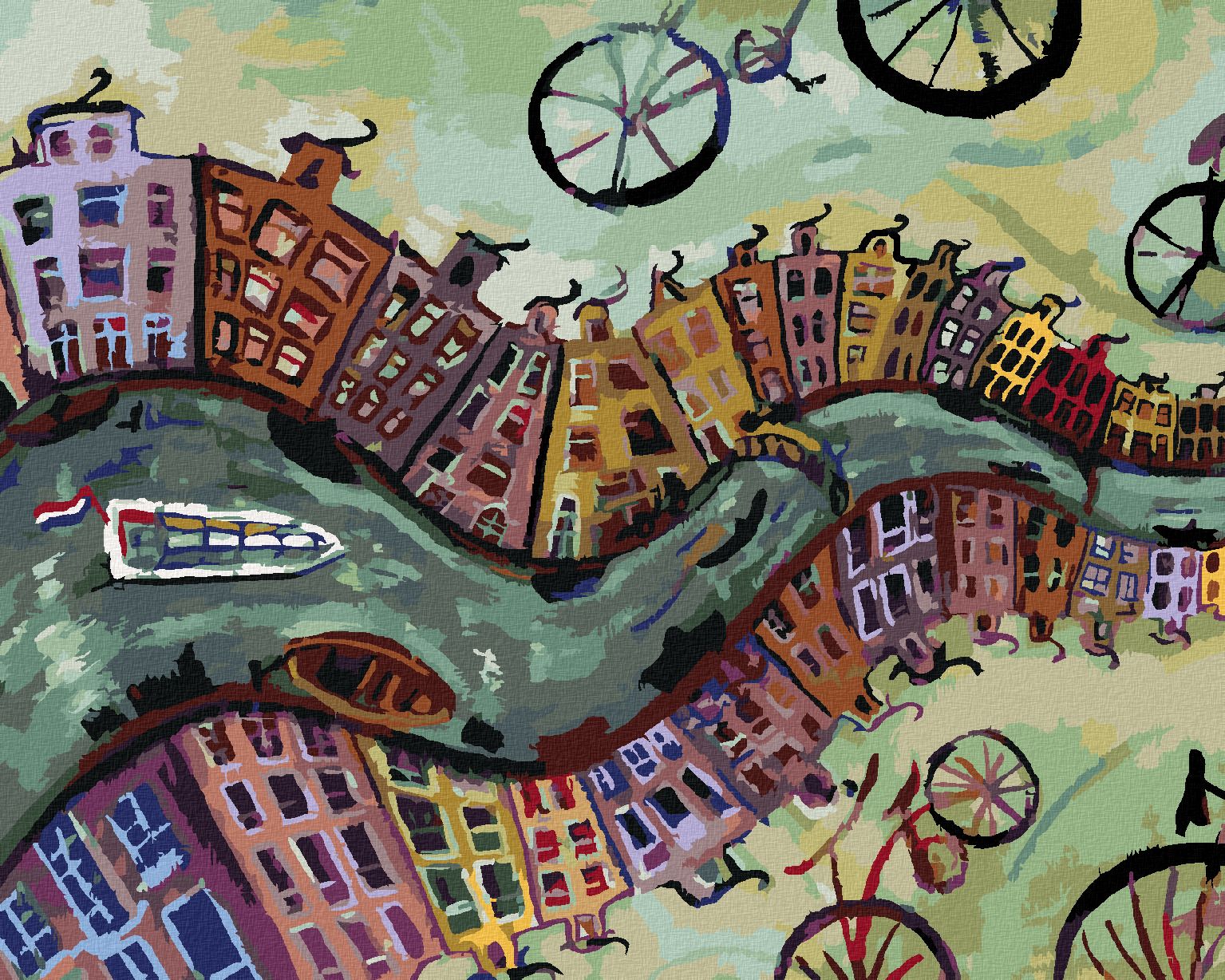zuty Malování podle čísel - NEKONEČNÝ AMSTERDAM - Rozměr: 40x50 cm, Rámování: Varianta: vypnuté plátno na rám - obrázek 1