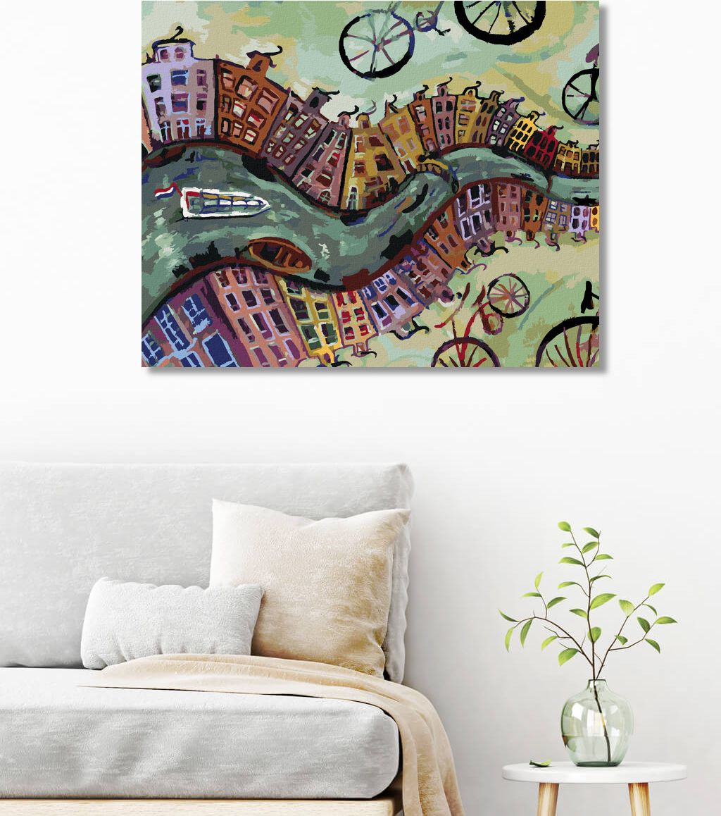 zuty Malování podle čísel - NEKONEČNÝ AMSTERDAM - Rozměr: 40x50 cm, Rámování: Varianta: vypnuté plátno na rám - obrázek 5