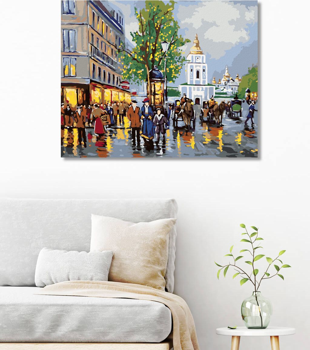 zuty Malování podle čísel - STARÝ KYJEV - Rozměr: 40x50 cm, Rámování: Varianta: vypnuté plátno na rám - obrázek 9