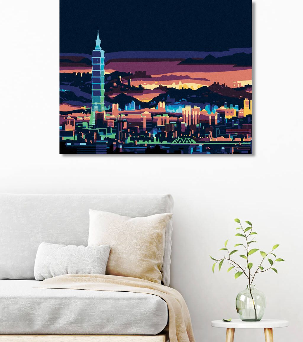 zuty Malování podle čísel - KRÁSNÉ NOČNÍ MĚSTO - Rozměr: 40x50 cm, Rámování: Varianta: bez rámu a bez vypnutí plátna - obrázek 9