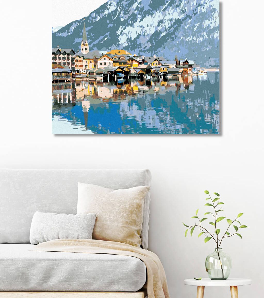 zuty Malování podle čísel - HALLSTATT V ALPÁCH - Rozměr: 40x50 cm, Rámování: Varianta: vypnuté plátno na rám - obrázek 7