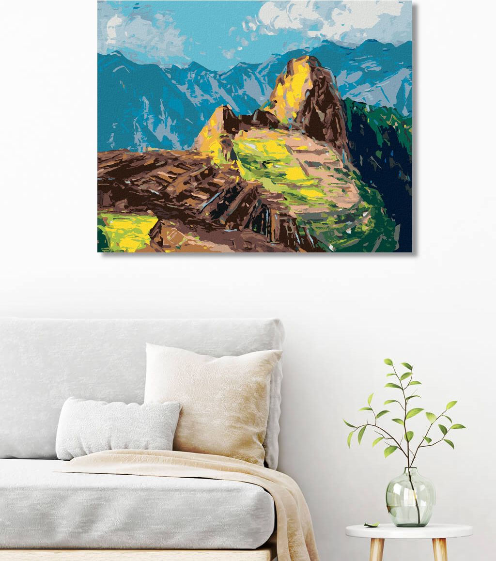 zuty Malování podle čísel - MACHU-PICCHU V PERU - Rozměr: 40x50 cm, Rámování: Varianta: bez rámu a bez vypnutí plátna - obrázek 8