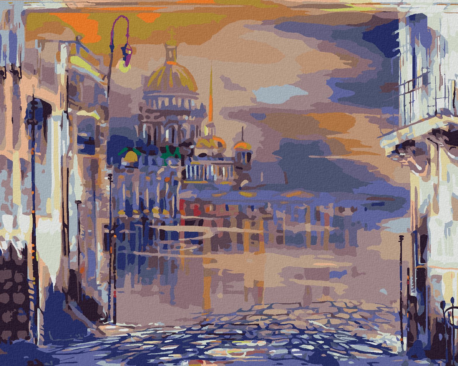 zuty Malování podle čísel - KOSTEL V SAINT-PETERSBURGU - Rozměr: 40x50 cm, Rámování: Varianta: bez rámu a bez vypnutí plátna - obrázek 1