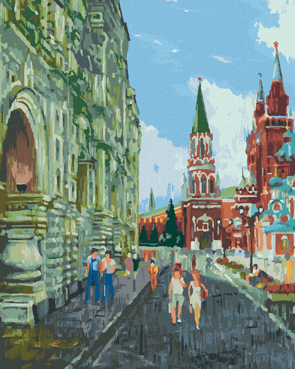 zuty Malování podle čísel - LÉTO V MOSKVĚ - Rozměr: 40x50 cm, Rámování: Varianta: bez rámu a bez vypnutí plátna - obrázek 1