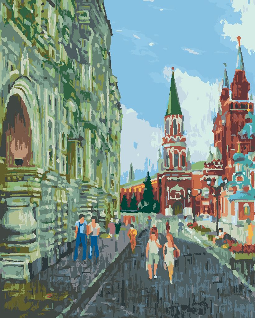 zuty Malování podle čísel - LÉTO V MOSKVĚ - Rozměr: 40x50 cm, Rámování: Varianta: bez rámu a bez vypnutí plátna - obrázek 6