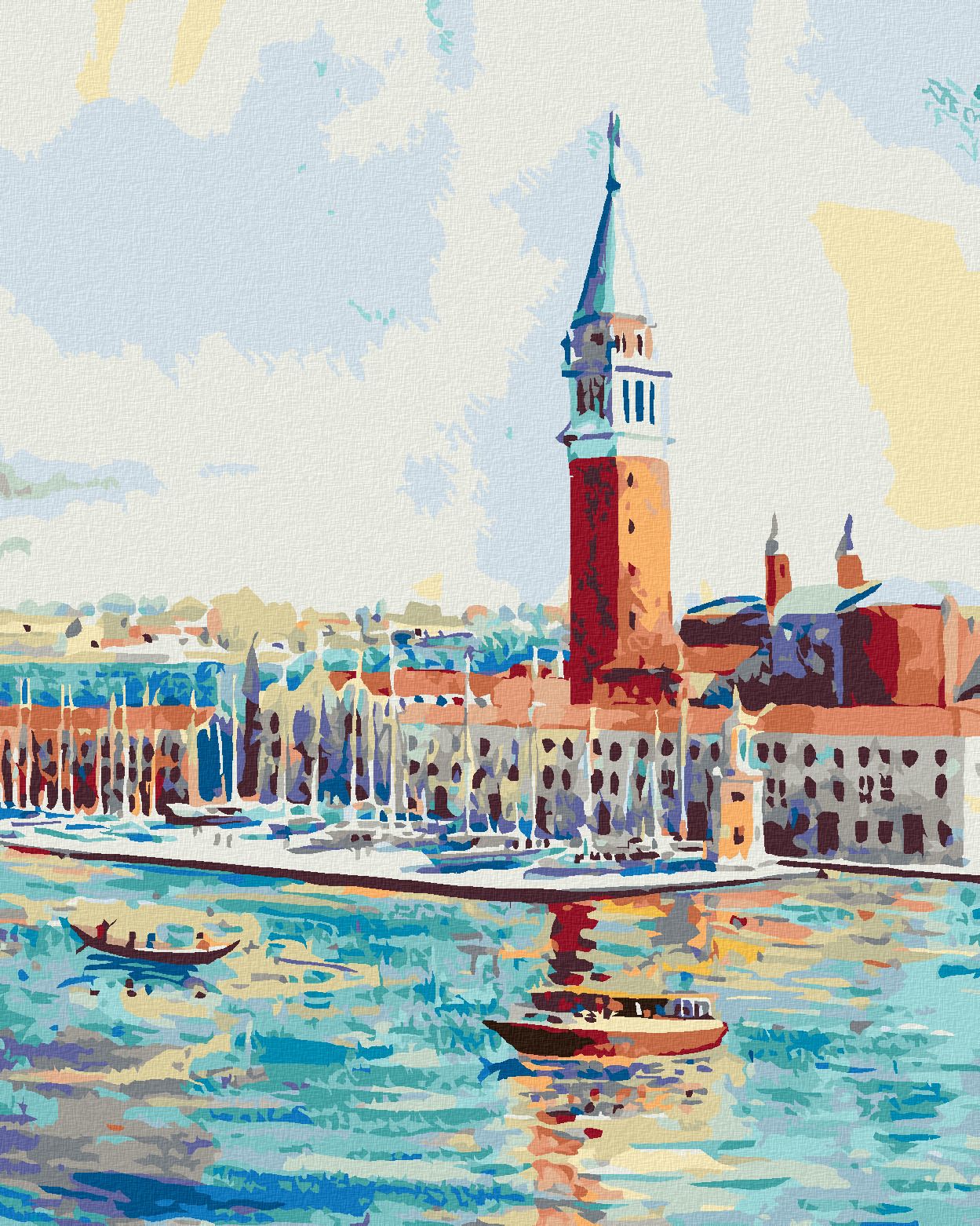 zuty Malování podle čísel - OSTROV SAN GIORGIO V BENÁTKÁCH - Rozměr: 40x50 cm, Rámování: Varianta: bez rámu a bez vypnutí plátna - obrázek 1