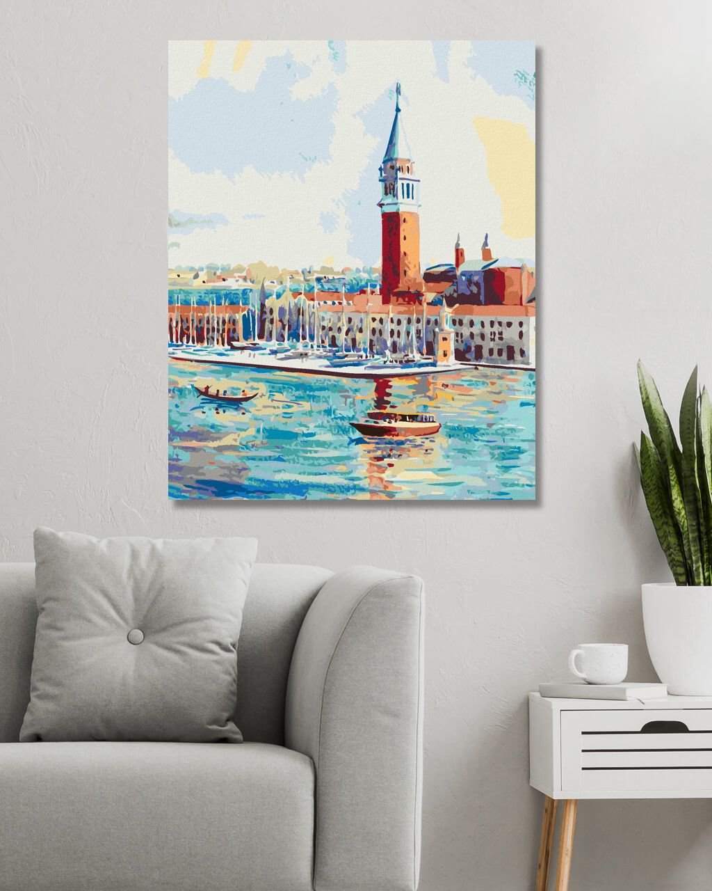 zuty Malování podle čísel - OSTROV SAN GIORGIO V BENÁTKÁCH - Rozměr: 40x50 cm, Rámování: Varianta: bez rámu a bez vypnutí plátna - obrázek 2