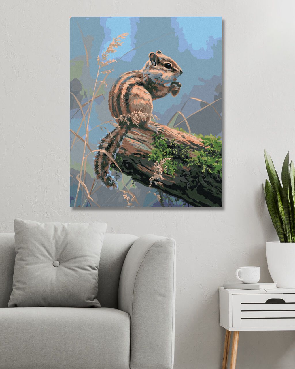 zuty Malování podle čísel - ČIPMUNK S ŽALUDEM (ABRAHAM HUNTER) - Rozměr: 40x50 cm, Rámování: Varianta: vypnuté plátno na rám - obrázek 9