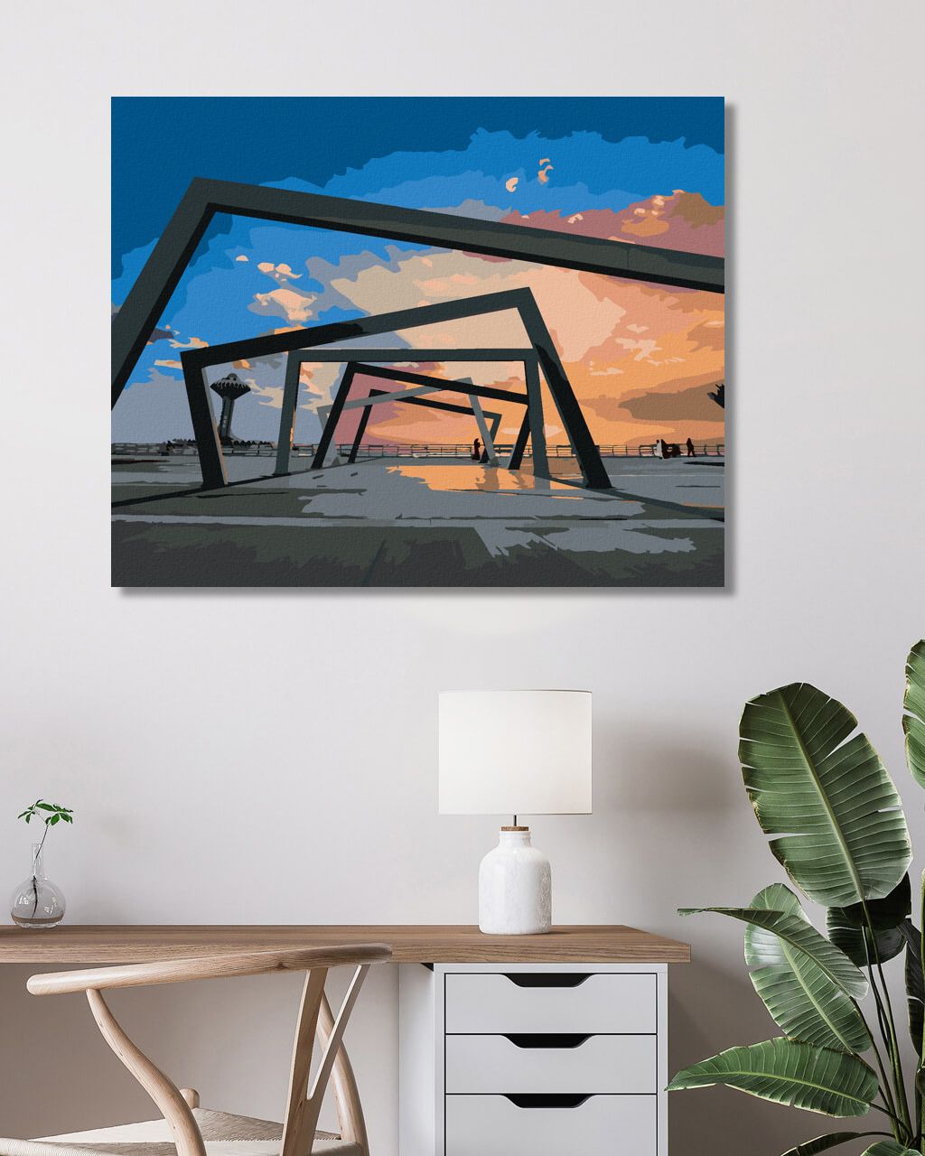 zuty Malování podle čísel - VÝCHOD SLUNCE V SAÚDSKÉ ARÁBII - Rozměr: 40x50 cm, Rámování: Varianta: bez rámu a bez vypnutí plátna - obrázek 7