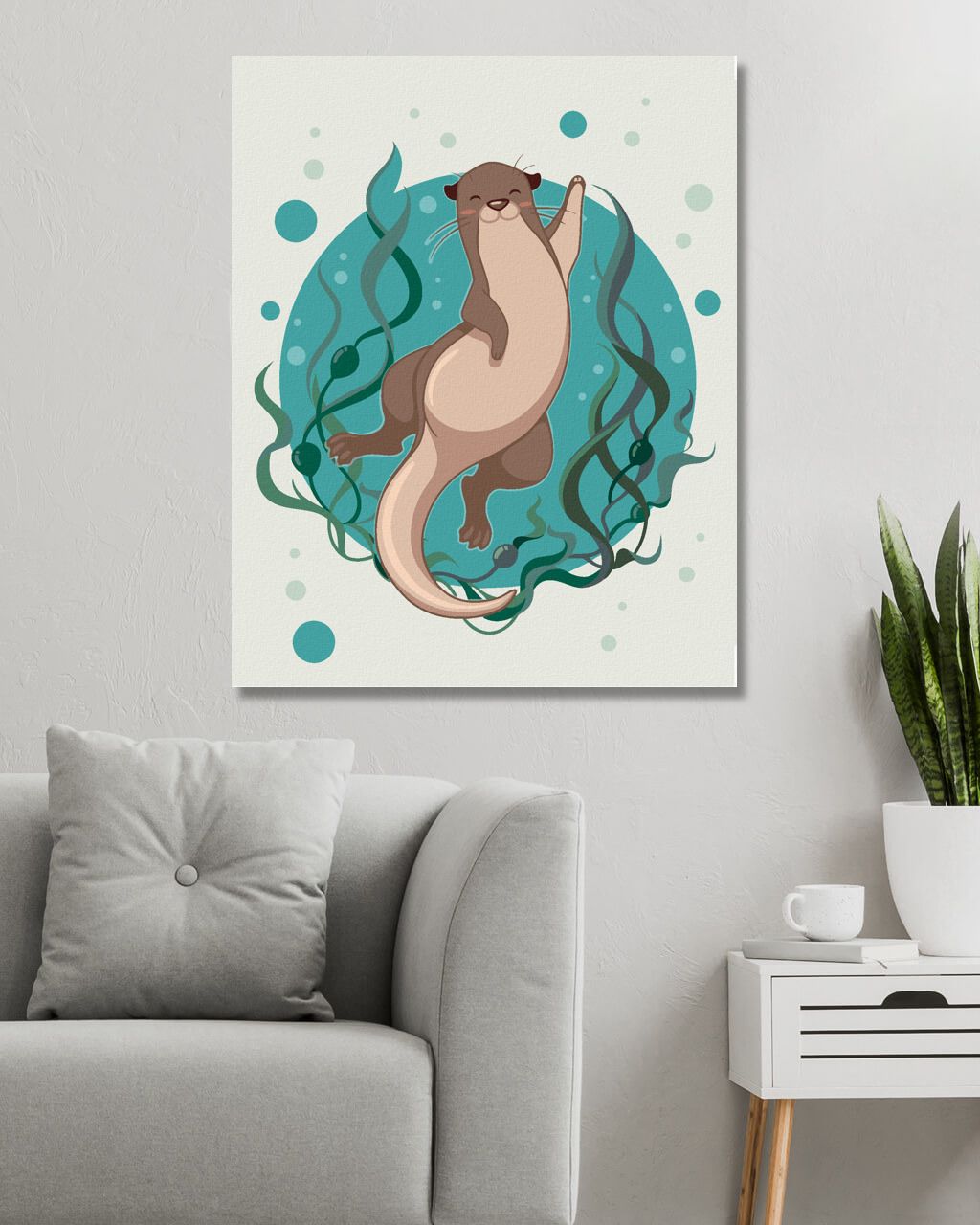 zuty Malování podle čísel - VESELÁ VYDRA III - Rozměr: 40x50 cm, Rámování: Varianta: vypnuté plátno na rám - obrázek 8