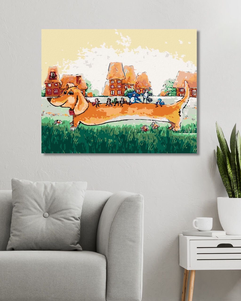 zuty Malování podle čísel - PEJSEK AUTOBUSEM - Rozměr: 40x50 cm, Rámování: Varianta: vypnuté plátno na rám - obrázek 6