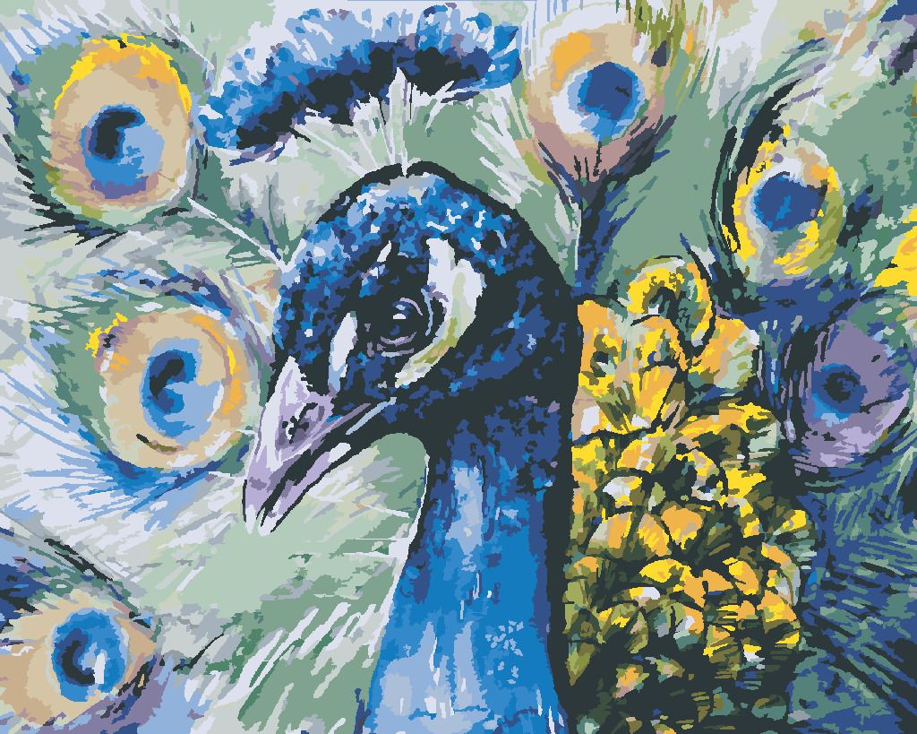 zuty Malování podle čísel - PÁV - Rozměr: 40x50 cm, Rámování: Varianta: vypnuté plátno na rám - obrázek 5