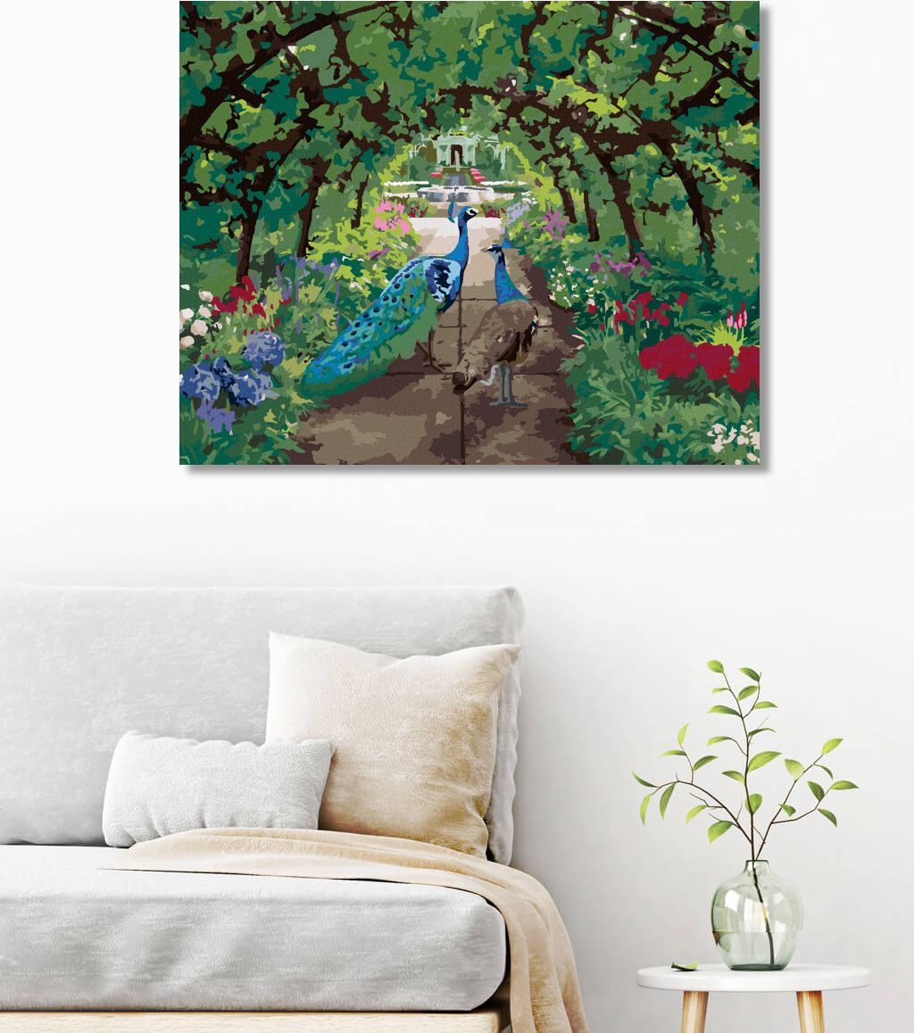 zuty Malování podle čísel - ZAMILOVANÍ PÁVI - Rozměr: 40x50 cm, Rámování: Varianta: vypnuté plátno na rám - obrázek 8