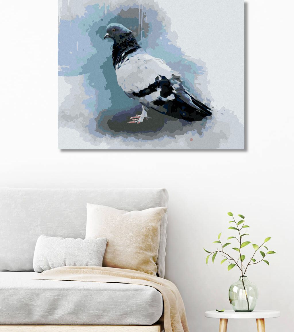 zuty Malování podle čísel - HOLUB - Rozměr: 40x50 cm, Rámování: Varianta: bez rámu a bez vypnutí plátna - obrázek 4