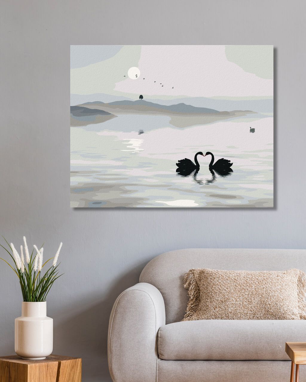zuty Malování podle čísel - LABUTÍ JEZERO - Rozměr: 40x50 cm, Rámování: Varianta: vypnuté plátno na rám - obrázek 6