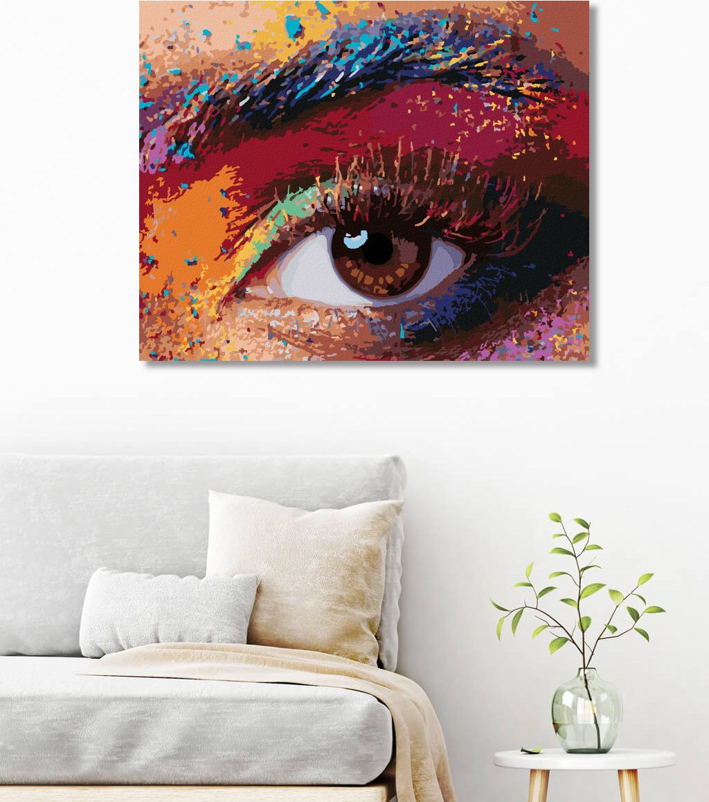 zuty Malování podle čísel - ŽENSKÉ BAREVNÉ OKO - Rozměr: 40x50 cm, Rámování: Varianta: bez rámu a bez vypnutí plátna - obrázek 9