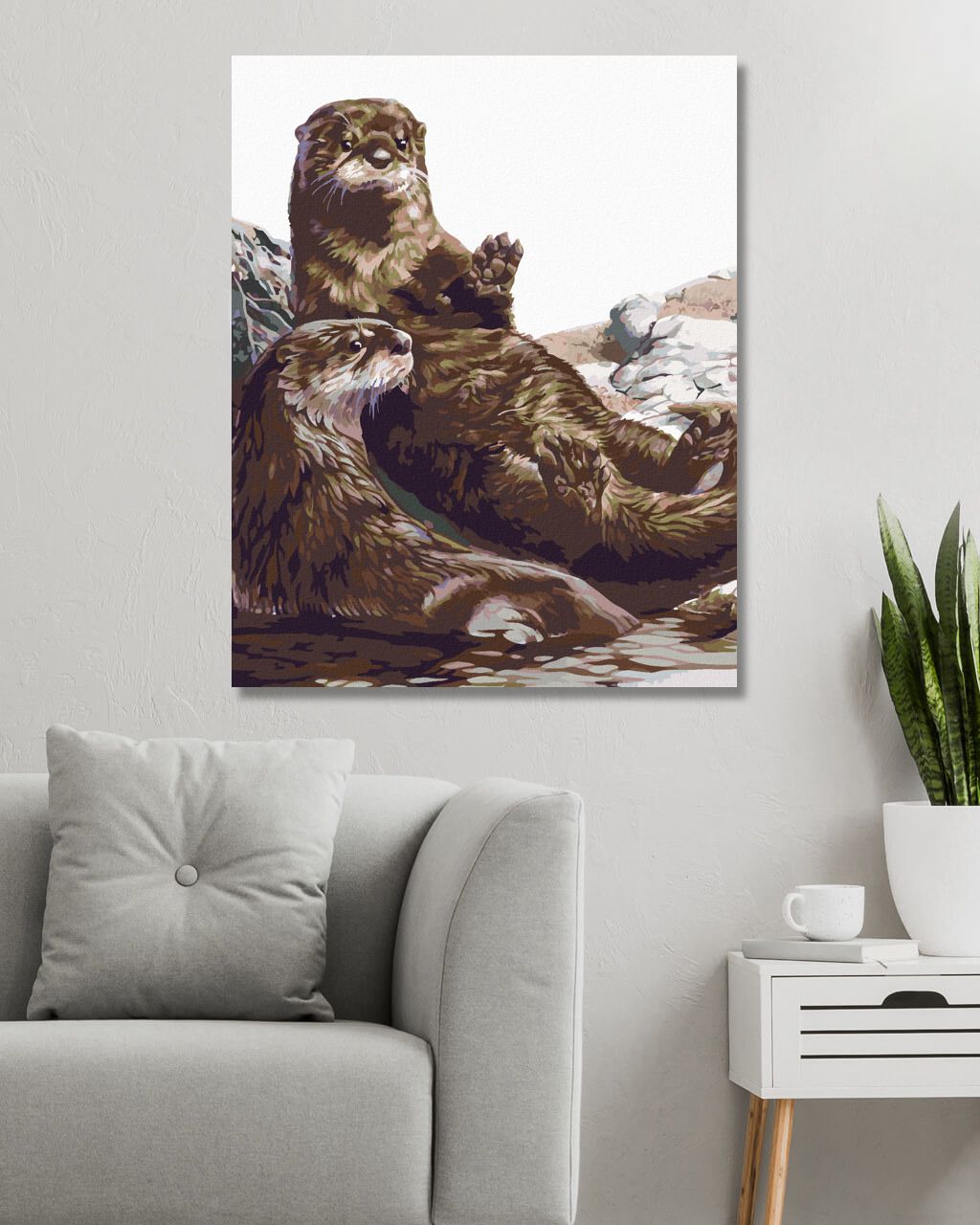 zuty Malování podle čísel - VYDRY (AL AGNEW) - Rozměr: 40x50 cm, Rámování: Varianta: bez rámu a bez vypnutí plátna - obrázek 10