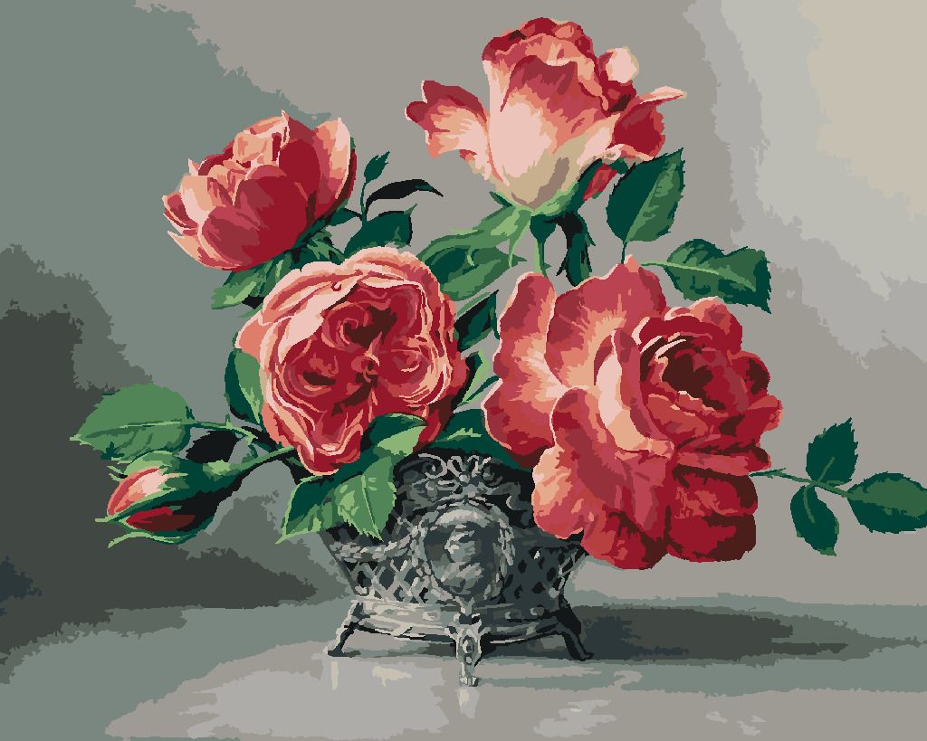 zuty Malování podle čísel - ZÁTIŠÍ RŮŽOVÉ RŮŽE VE ZDOBENÉ VÁZE (PIETER WAGEMANS) - Rozměr: 40x50 cm, Rámování: Varianta: vypnuté plátno na rám - obrázek 10