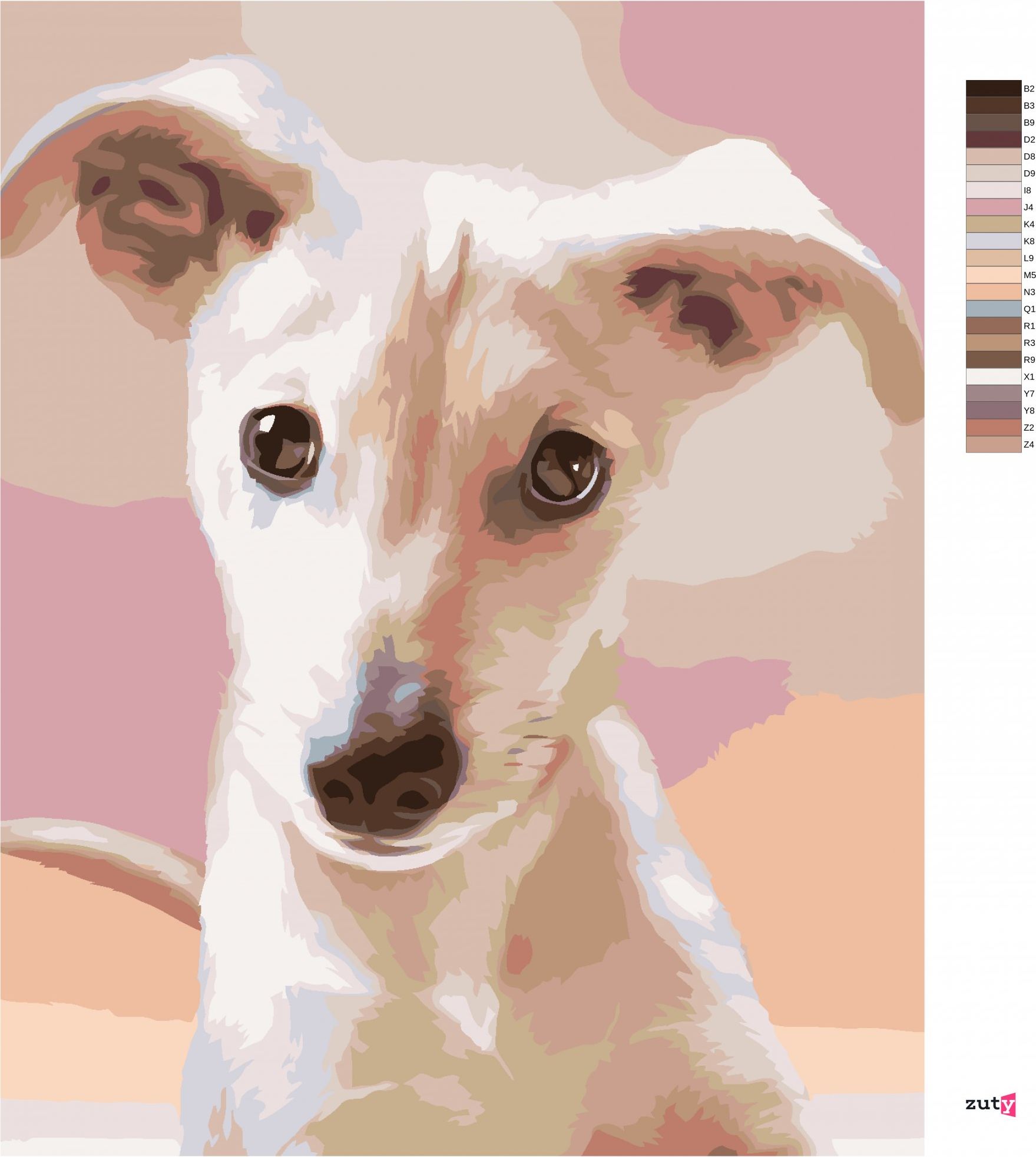 zuty Malování podle čísel – ŠTĚNĚ (CAROL CAVALARIS) - Rozměr: 40x50 cm, Rámování: Varianta: bez rámu a bez vypnutí plátna - obrázek 5