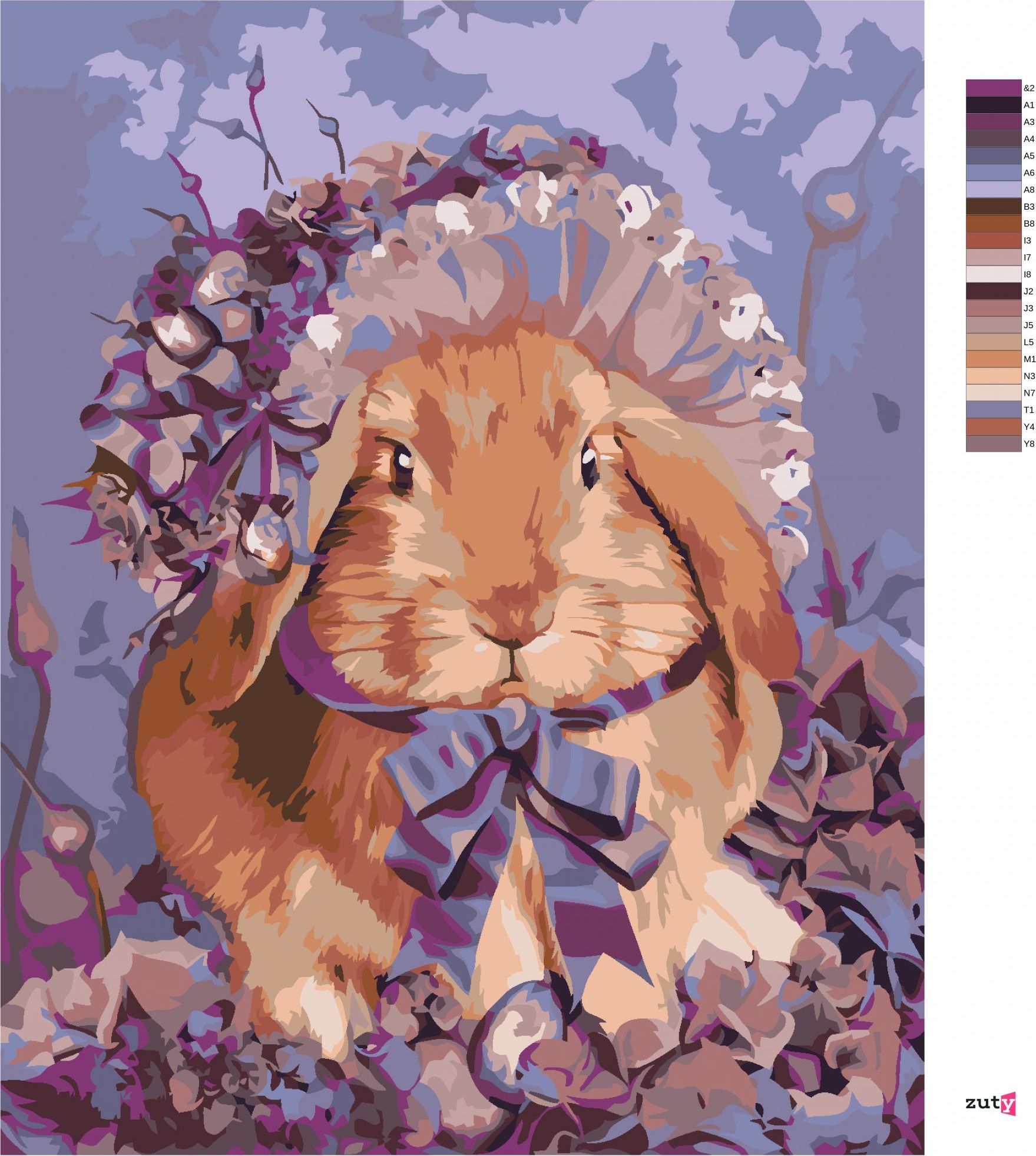 zuty Malování podle čísel – VELIKONOČNÍ ZAJÍC S ČEPICÍ(CAROL CAVALARIS) - Rozměr: 40x50 cm, Rámování: Varianta: bez rámu a bez vypnutí plátna - obrázek 10