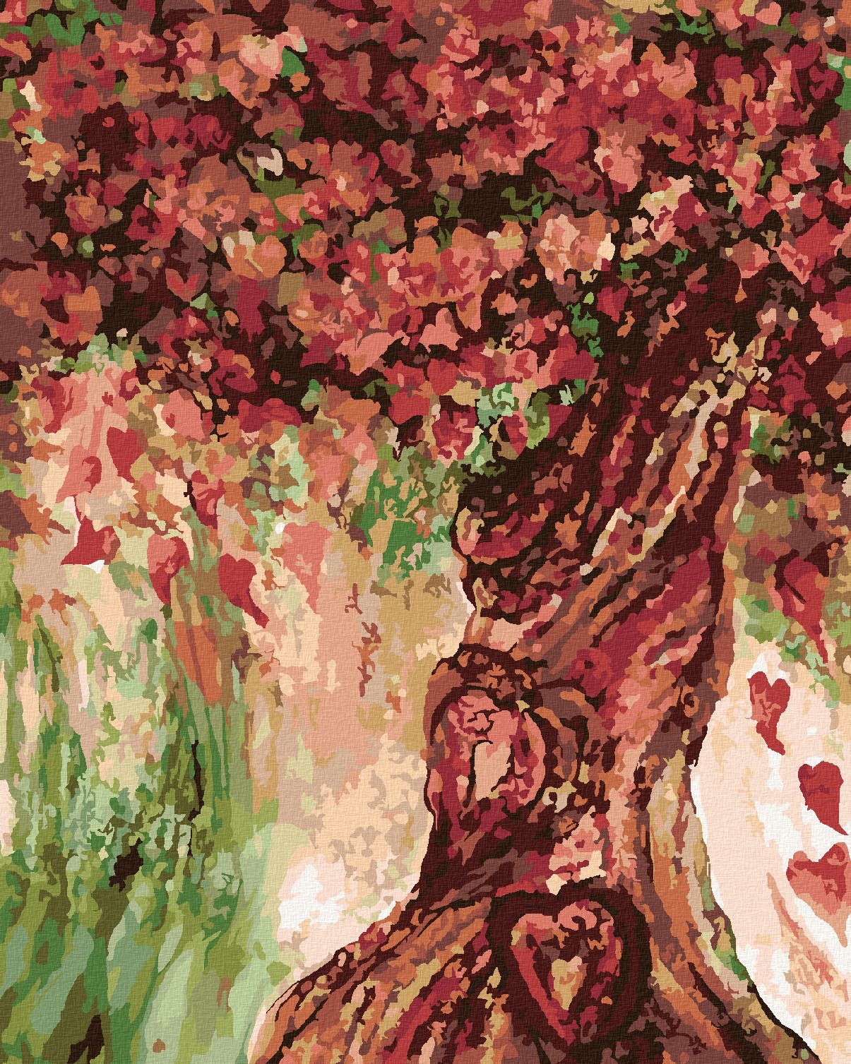 zuty Malování podle čísel - STROM LÁSKY (CAROL CAVALARIS) - Rozměr: 40x50 cm, Rámování: Varianta: bez rámu a bez vypnutí plátna - obrázek 1
