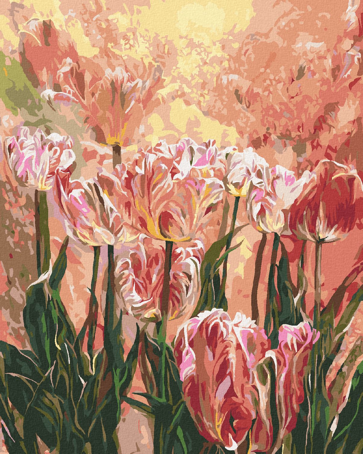 zuty Malování podle čísel - TULIPÁNY (CAROL CAVALARIS) - Rozměr: 40x50 cm, Rámování: Varianta: bez rámu a bez vypnutí plátna - obrázek 1