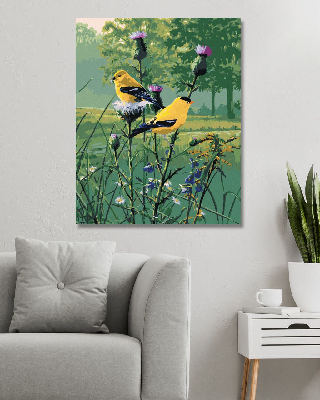 zuty Malování podle čísel – ČÍŽEK NA BODLÁKU (JAMES HAUTMAN) - Rozměr: 40x50 cm, Rámování: Varianta: bez rámu a bez vypnutí plátna - obrázek 8