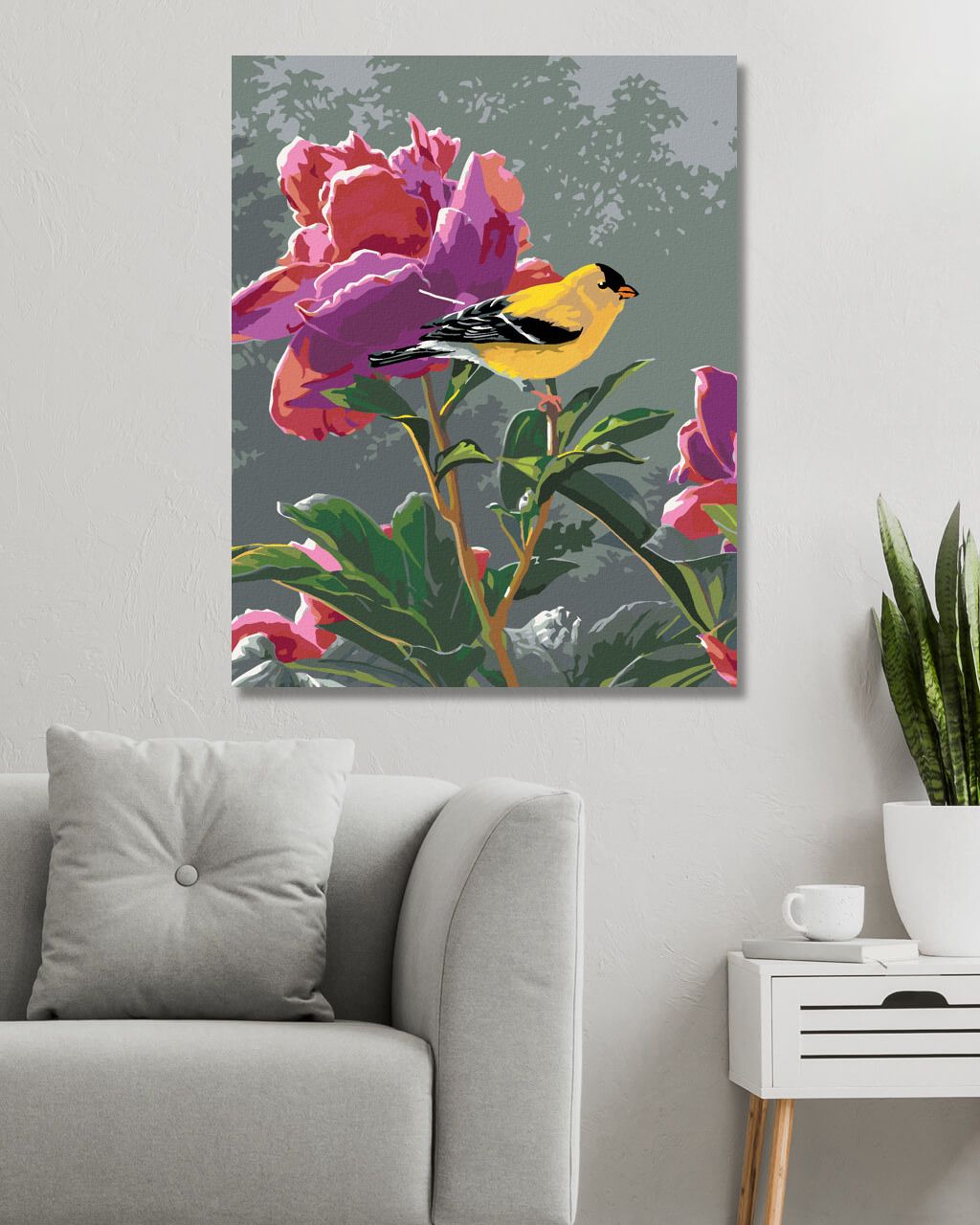 zuty Malování podle čísel – ČÍŽEK A PIVOŇKY (JAMES HAUTMAN) - Rozměr: 40x50 cm, Rámování: Varianta: bez rámu a bez vypnutí plátna - obrázek 5
