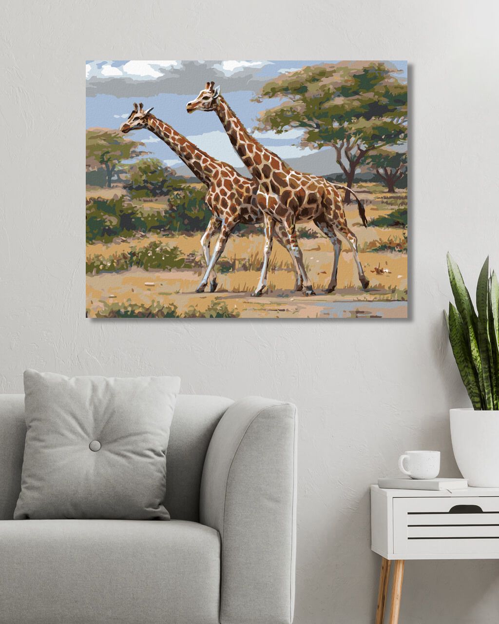 zuty Malování podle čísel - AFRICKÉ SAFARI ŽIRAFY (JOE HAUTMAN) - Rozměr: 40x50 cm, Rámování: Varianta: bez rámu a bez vypnutí plátna - obrázek 5