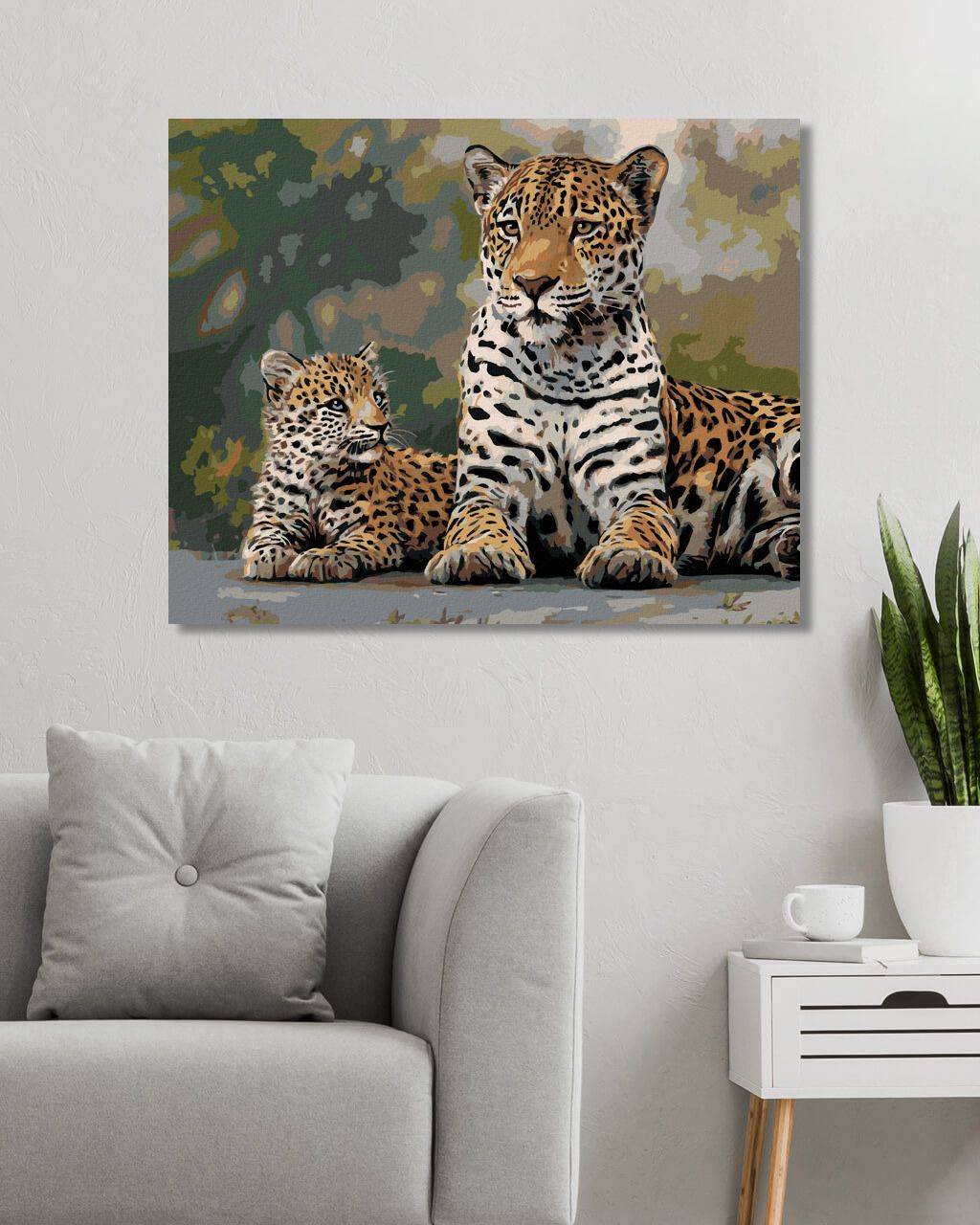 zuty Malování podle čísel – LEOPARD A MLÁDĚ (JOE HAUTMAN) - Rozměr: 40x50 cm, Rámování: Varianta: bez rámu a bez vypnutí plátna - obrázek 10