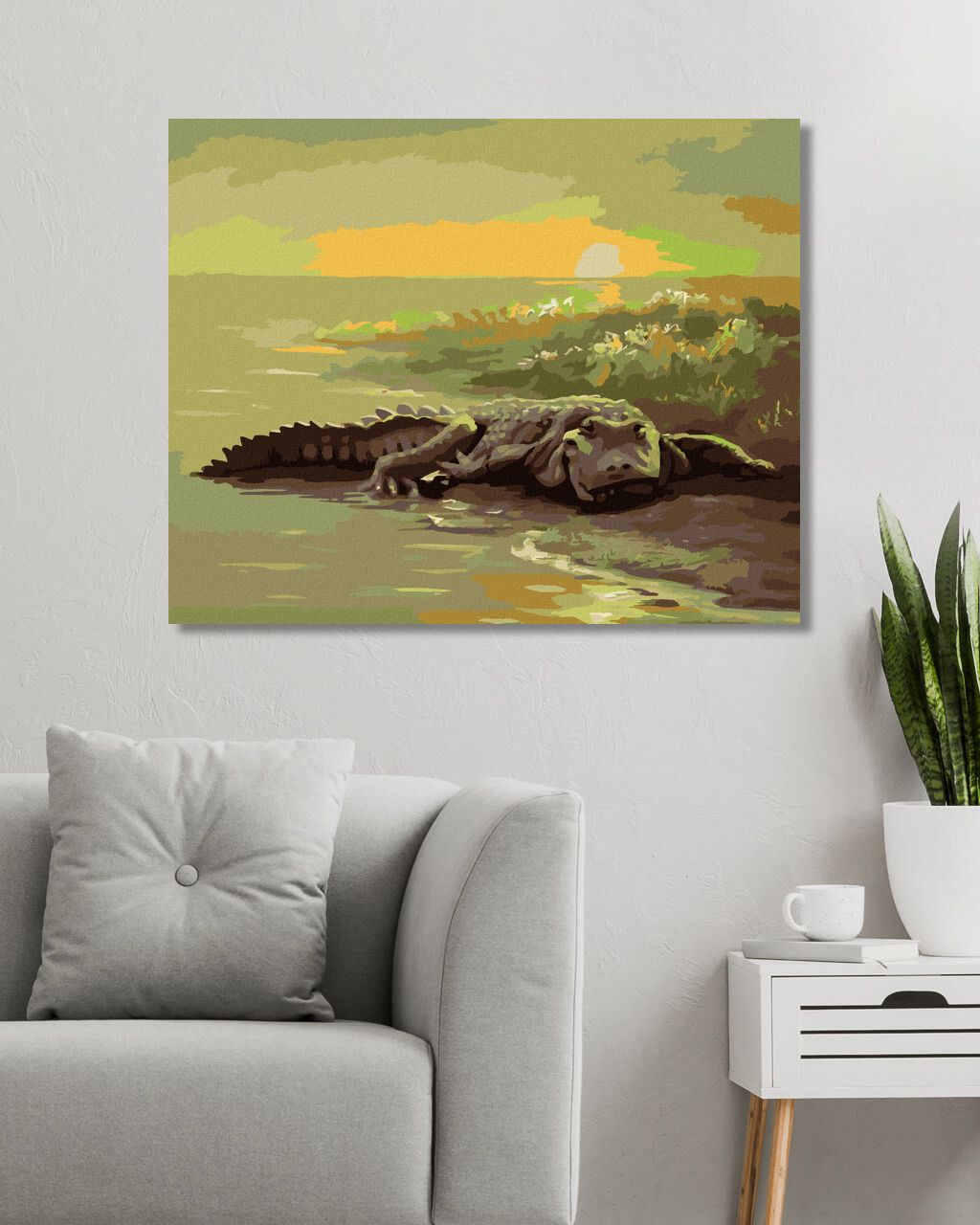 zuty Malování podle čísel - ALIGÁTOR U VODY (D. RUSTY RUST) - Rozměr: 40x50 cm, Rámování: Varianta: vypnuté plátno na rám - obrázek 16