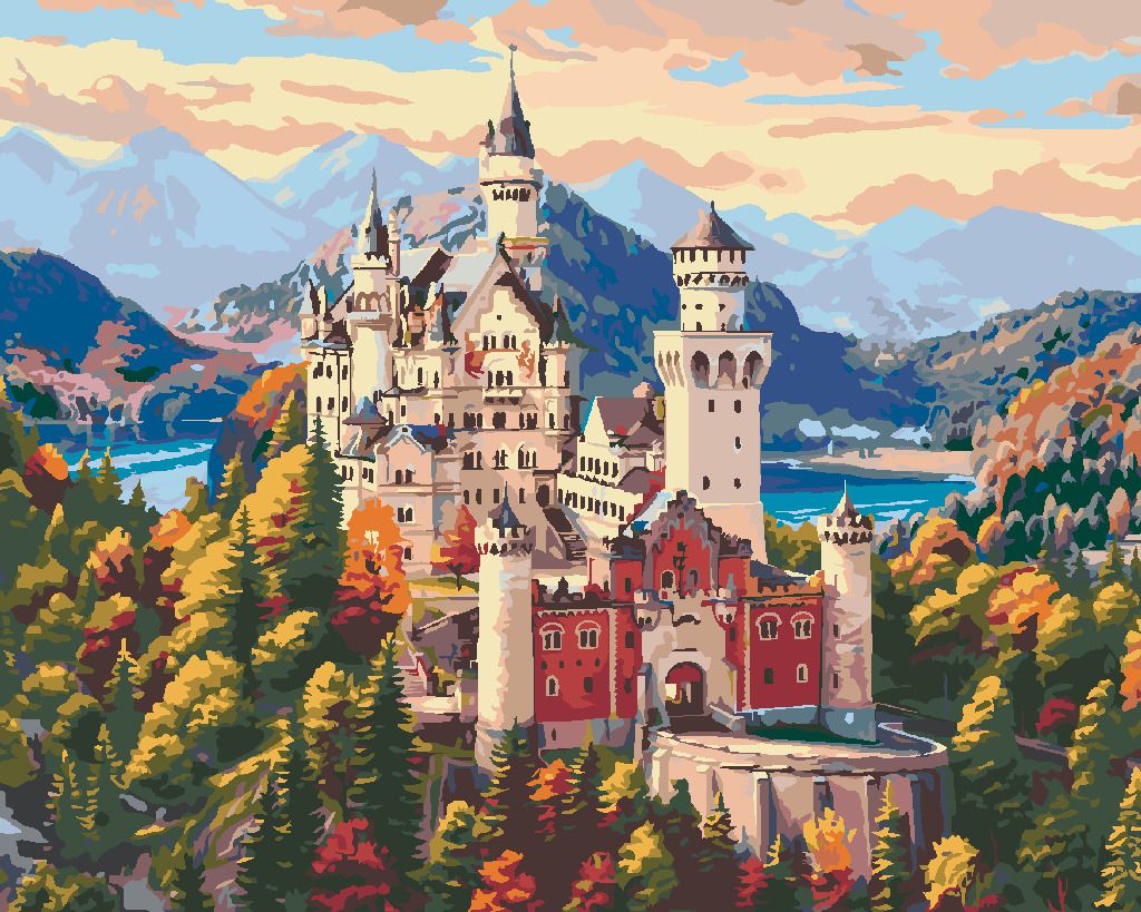 zuty Malování podle čísel - HRAD V HORÁCH (IMAGE WORLD-RC) - Rozměr: 40x50 cm, Rámování: Varianta: vypnuté plátno na rám - obrázek 4