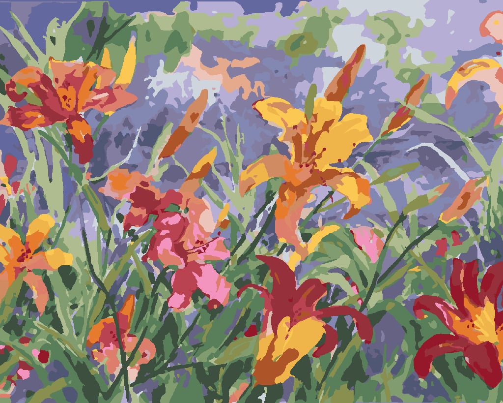 zuty Malování podle čísel – LILIE (JUDY BUSWELL) - Rozměr: 40x50 cm, Rámování: Varianta: bez rámu a bez vypnutí plátna - obrázek 5