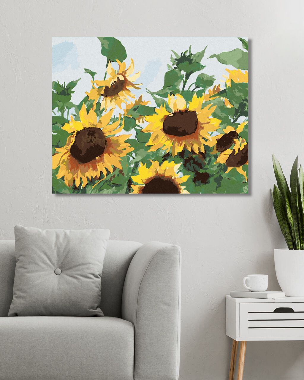zuty Malování podle čísel – SLUNEČNICE (JUDY BUSWELL) - Rozměr: 40x50 cm, Rámování: Varianta: vypnuté plátno na rám - obrázek 7