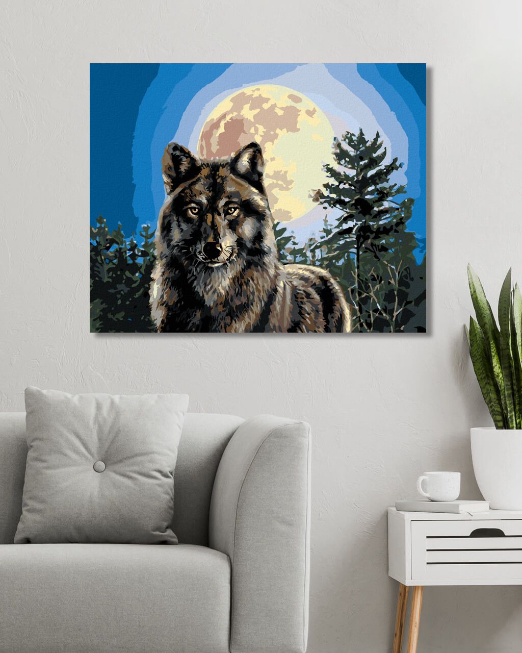 zuty Malování podle čísel - VLK A ÚPLNĚK (JAMES MEGER) - Rozměr: 40x50 cm, Rámování: Varianta: bez rámu a bez vypnutí plátna - obrázek 10