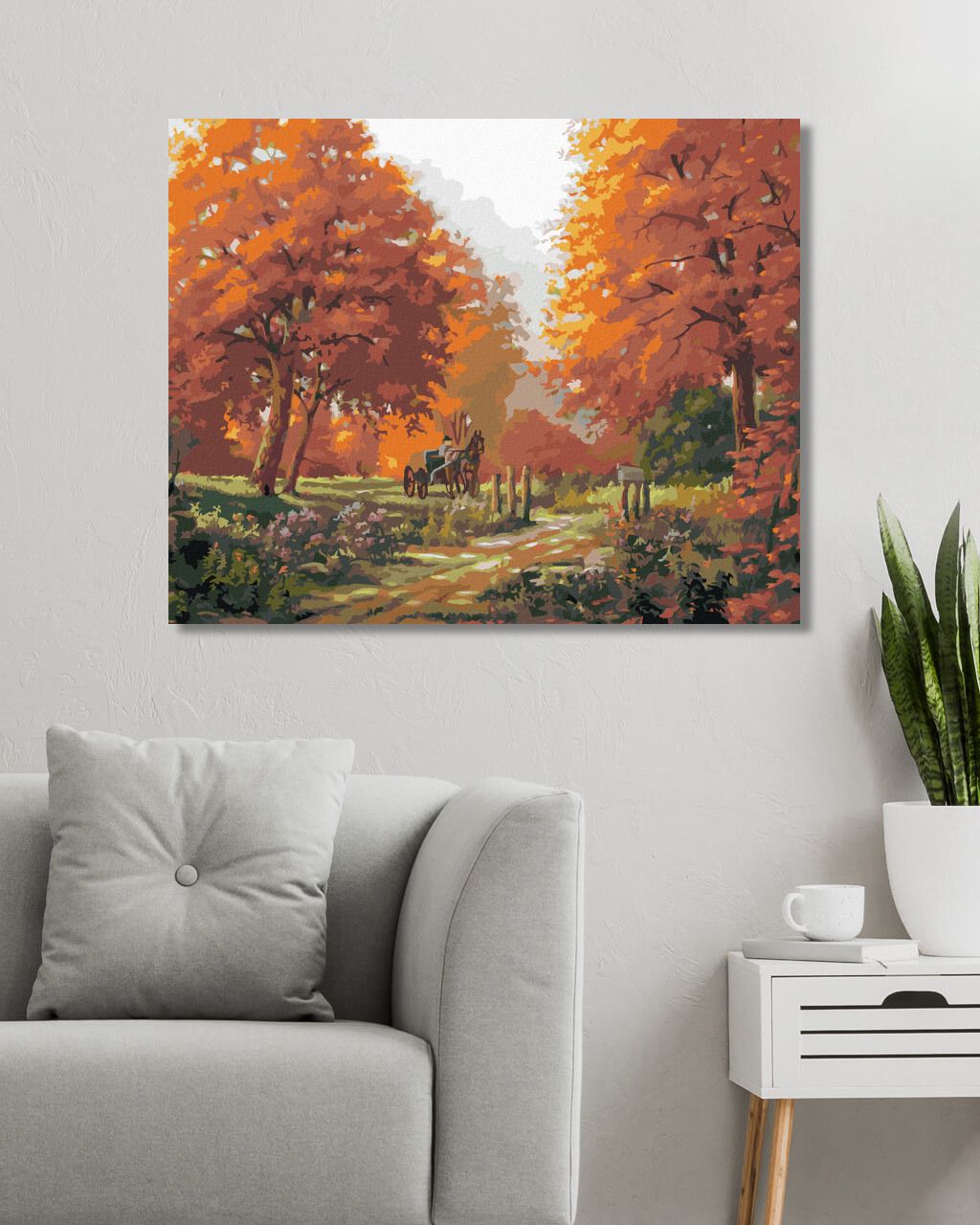 zuty Malování podle čísel - BRYČKA NA CESTĚ V LESE (NORTHERN PROMOTIONS) - Rozměr: 40x50 cm, Rámování: Varianta: bez rámu a bez vypnutí plátna - obrázek 9